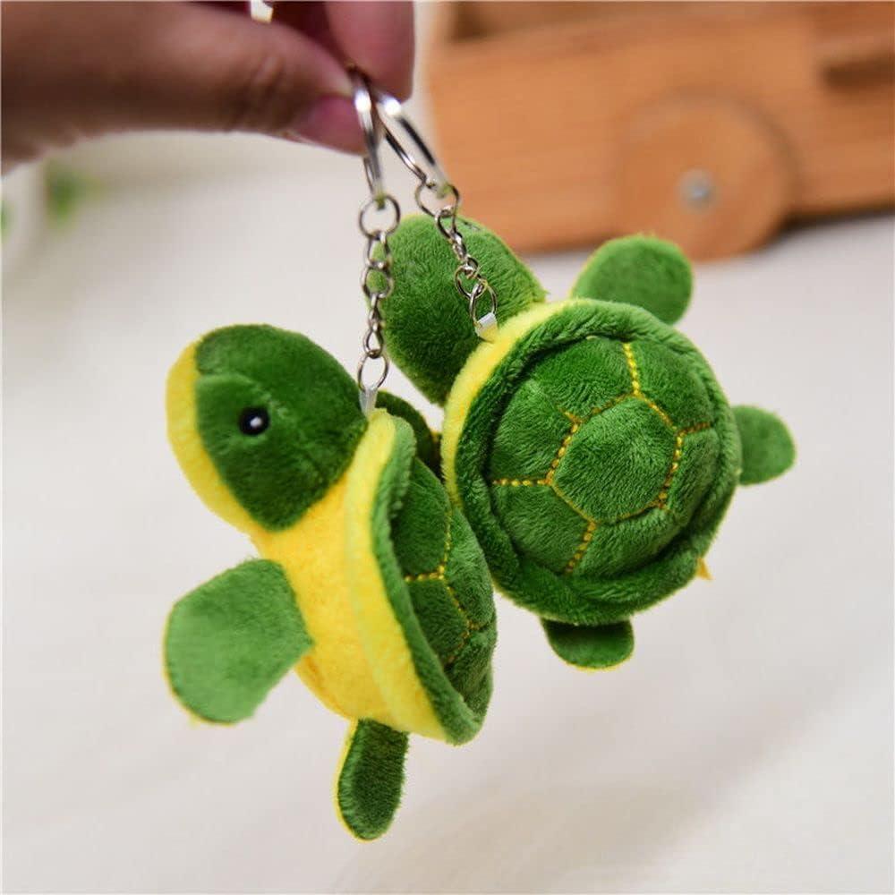 Conjunto 2 Pcs Juguete de Peluche Mini Tortuga Verde