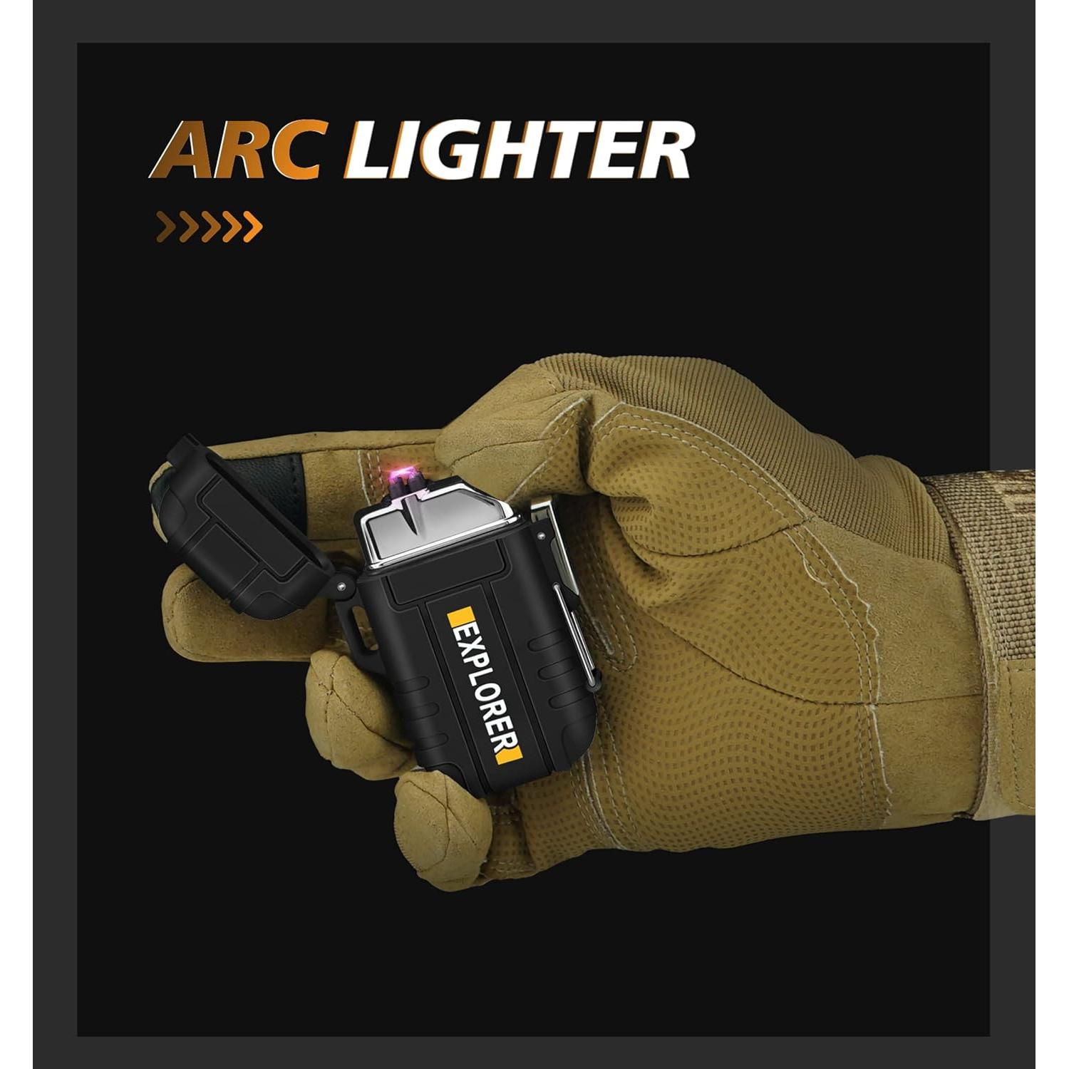 Encendedor Lafagiet F13 Negro a Prueba de Agua USB Eléctrico