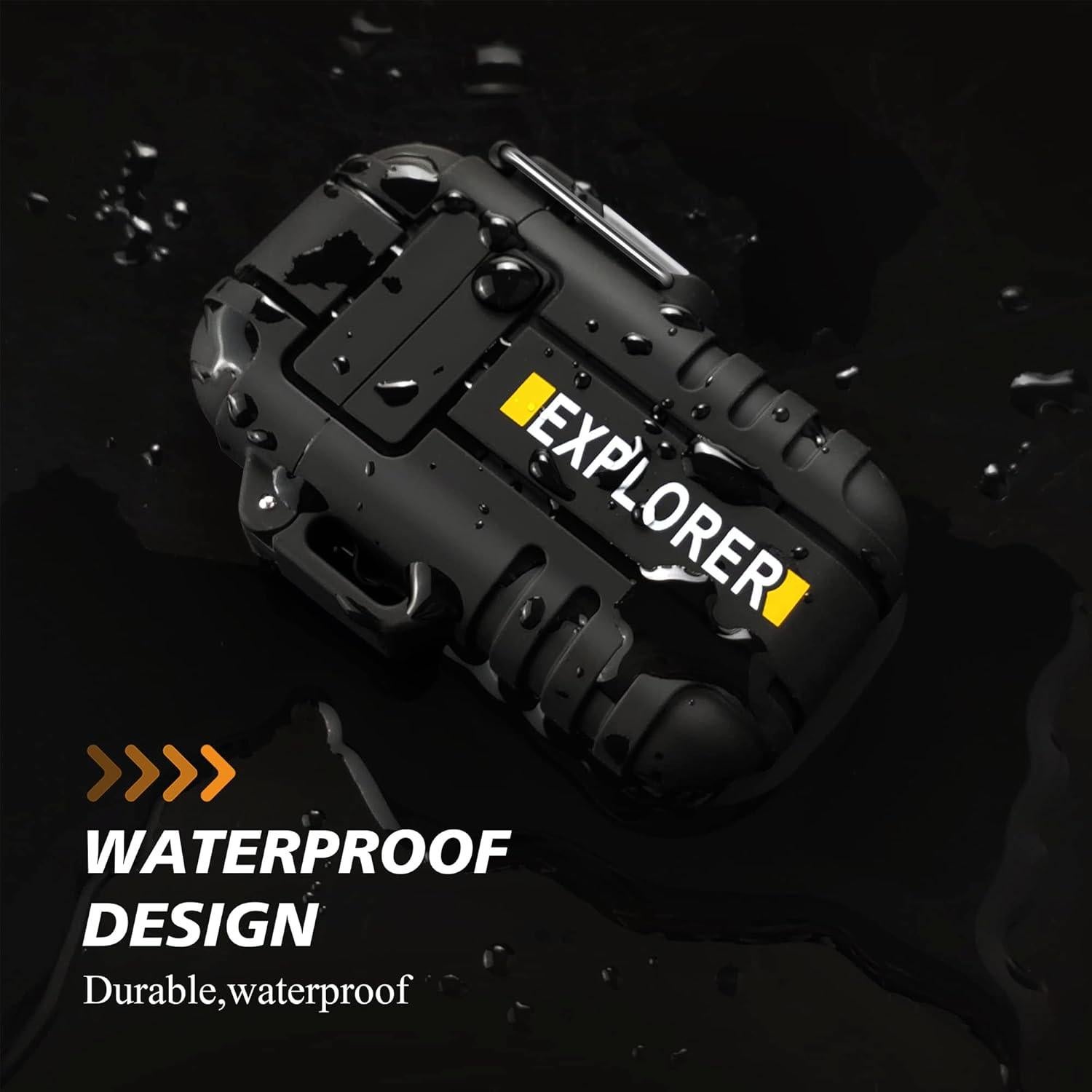 Encendedor Lafagiet F13 Negro a Prueba de Agua USB Eléctrico