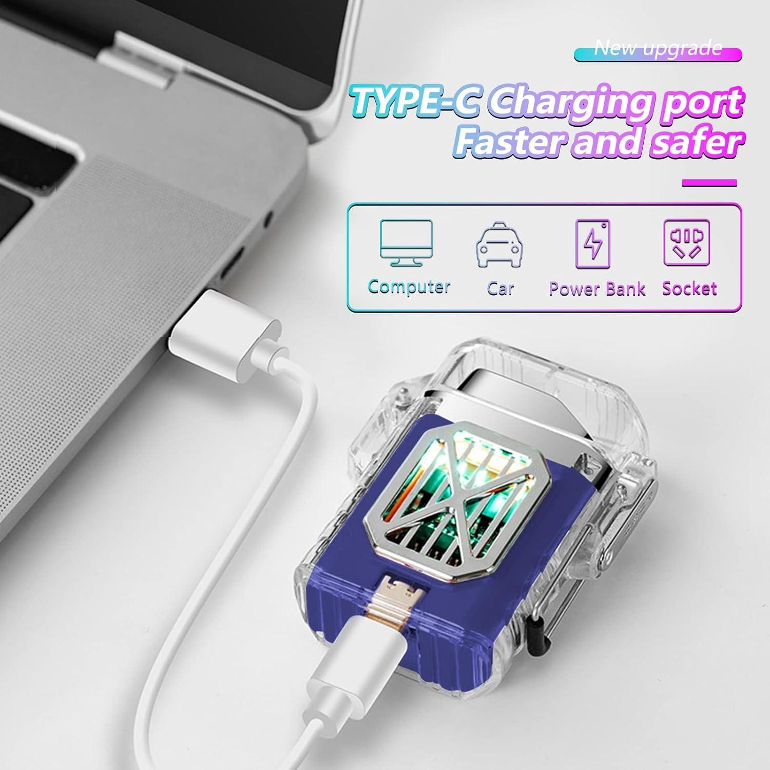 Encendedor Eléctrico GADATOP Doble Arco Impermeable LED