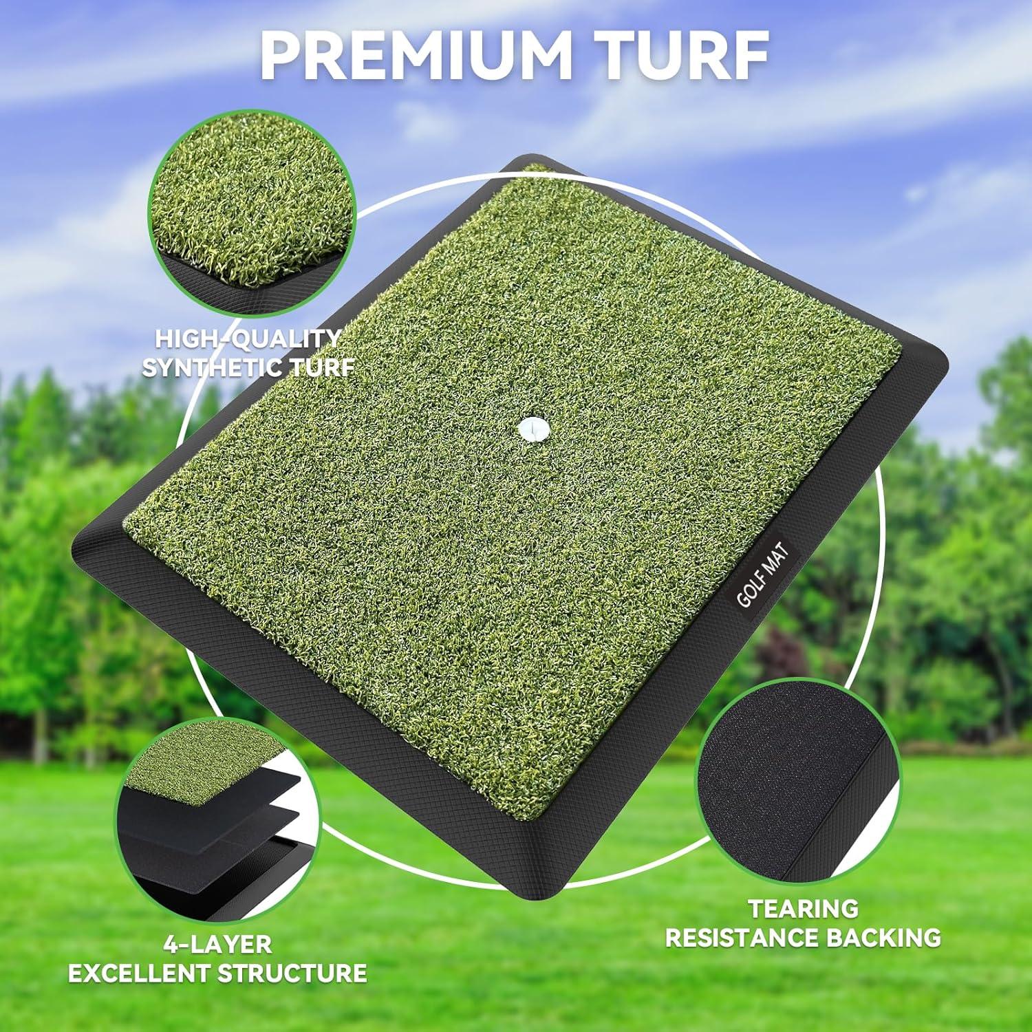 Alfombrilla de Golf Jspotib 40x30cm con 3 Reemplazos