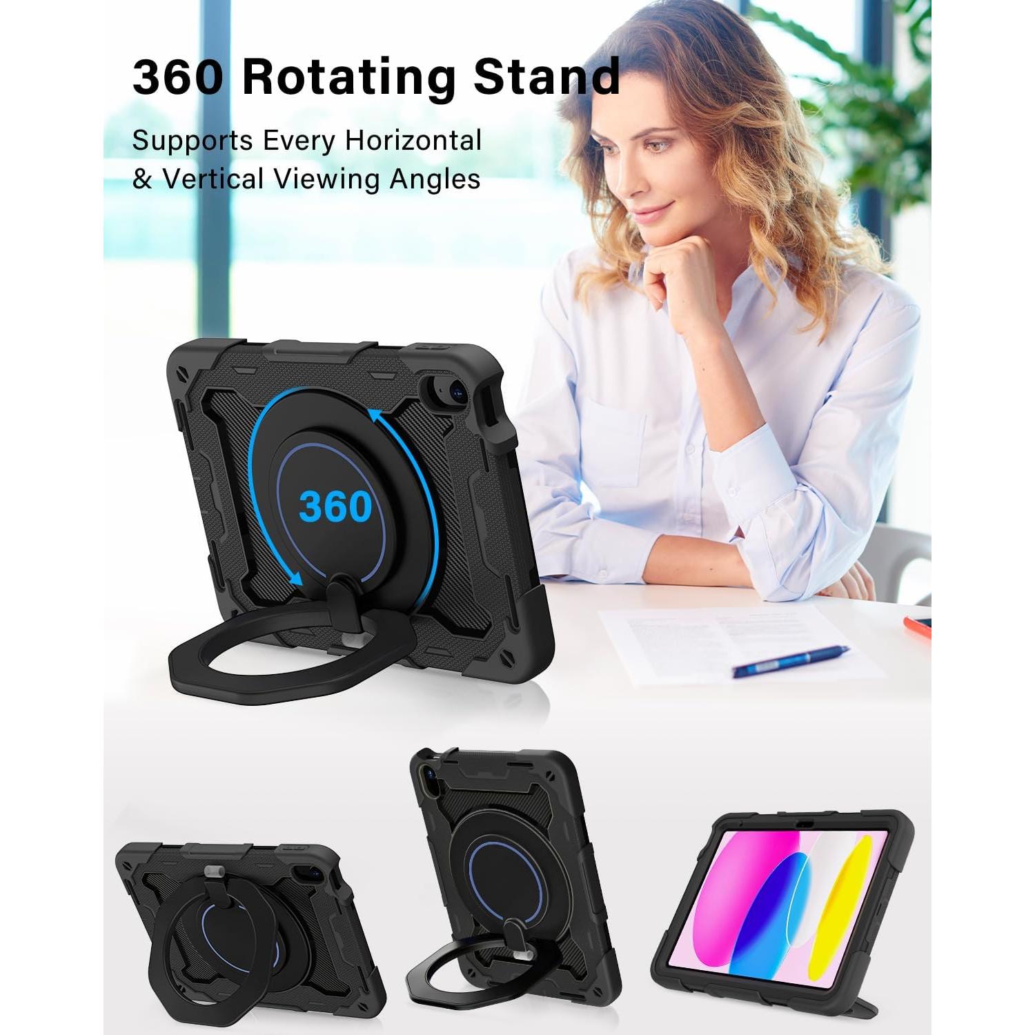 Funda ROISKIN para iPad 11" y 10.9" con Soporte 360°