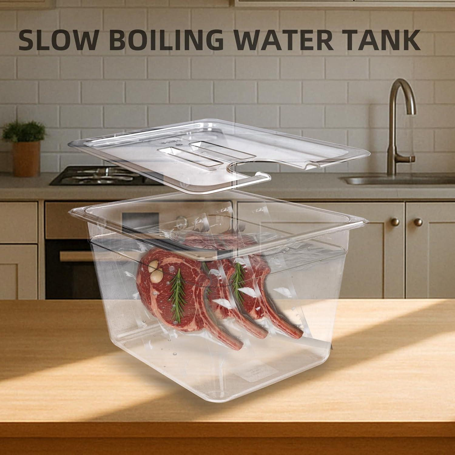 Contenedor Sous Vide WELKOR 12QT con Tapa y Estantes