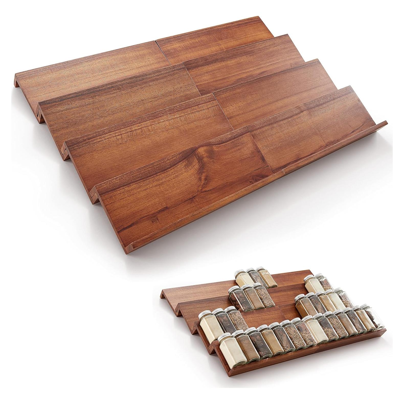 Organizador de Especias de Madera de Acacia Tinamo - 4 Niveles