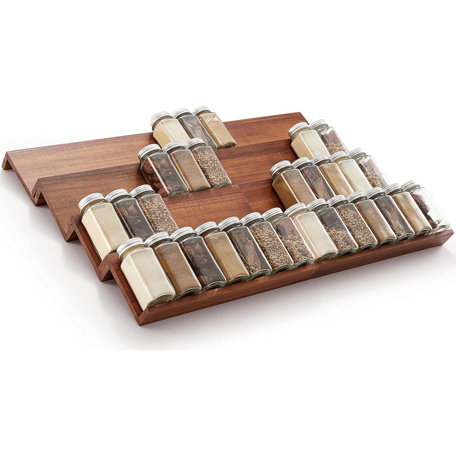 Organizador de Especias de Madera de Acacia Tinamo - 4 Niveles