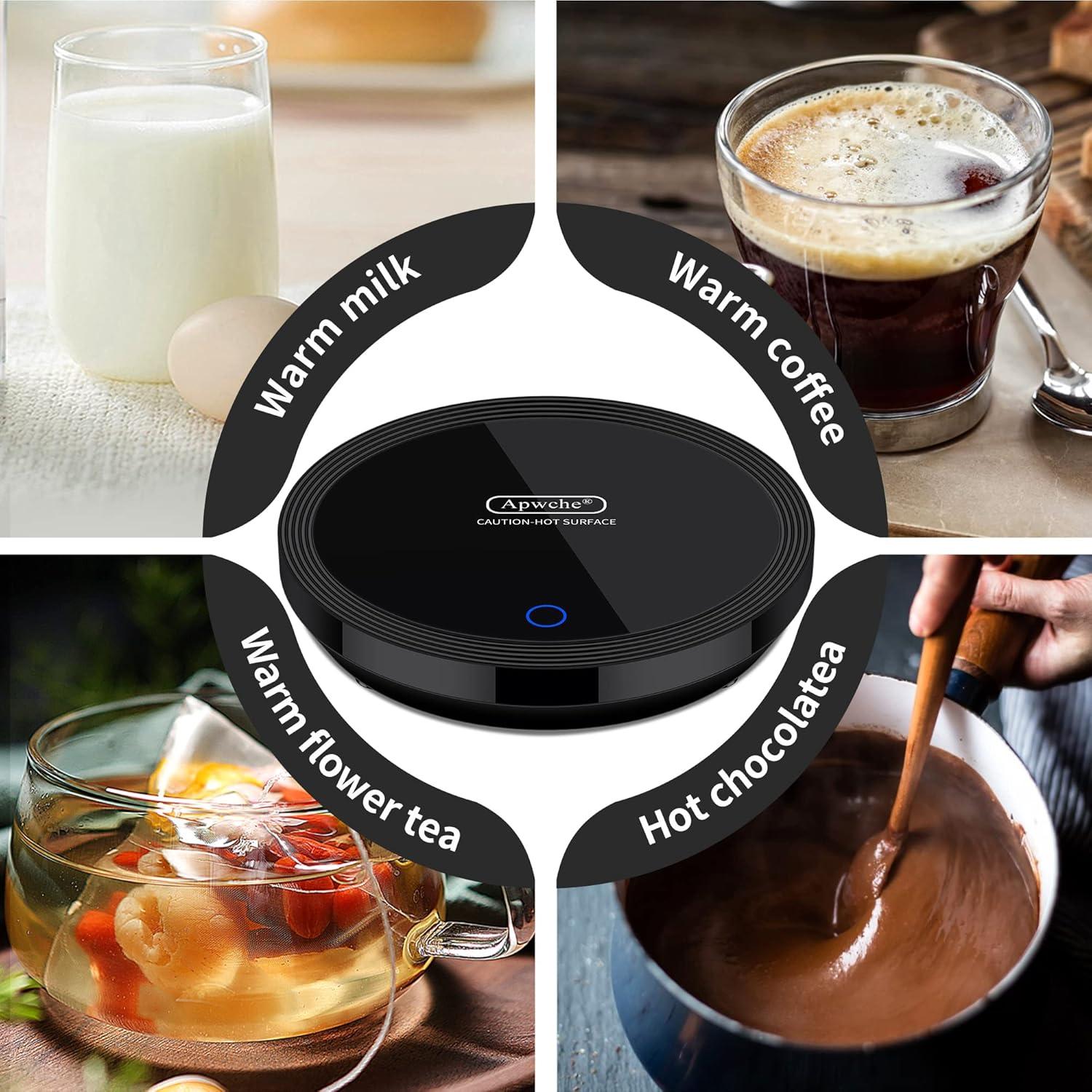 Calentador de Tazas Eléctrico Apwche Negro con Sensor Automático