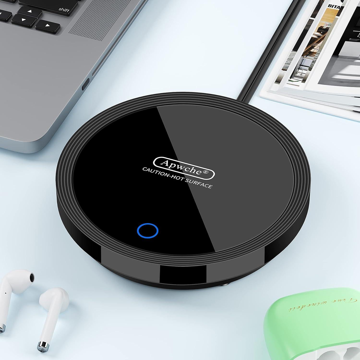 Calentador de Tazas Eléctrico Apwche Negro con Sensor Automático