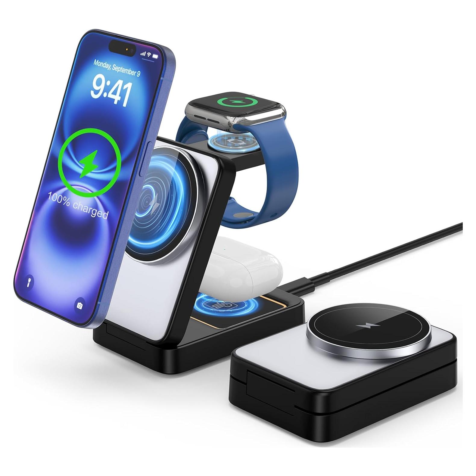 Estación de Carga Inalámbrica 3 en 1 MagSafe para Apple