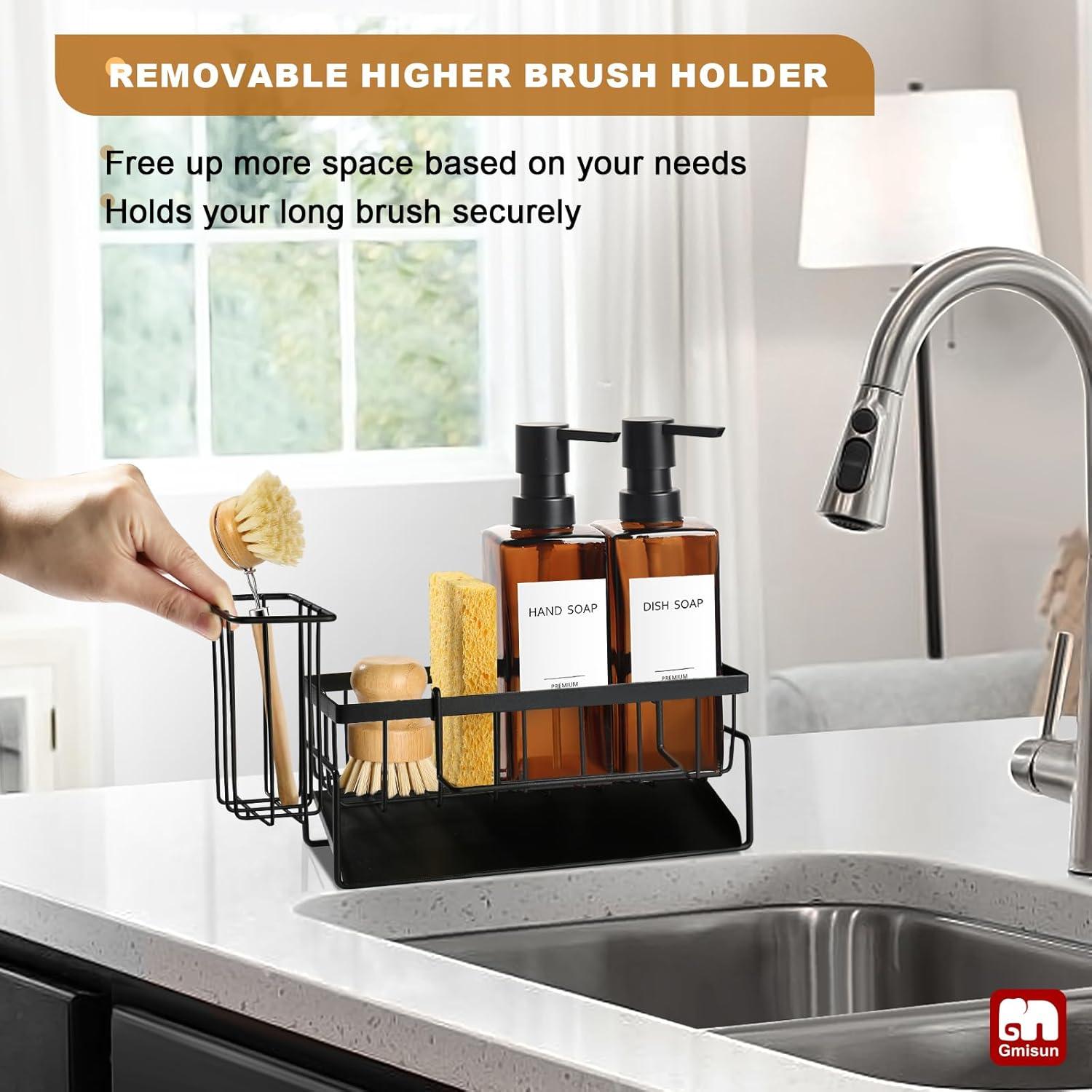 Dispensador de Jabón GMISUN 350 ml con Soporte para Esponja