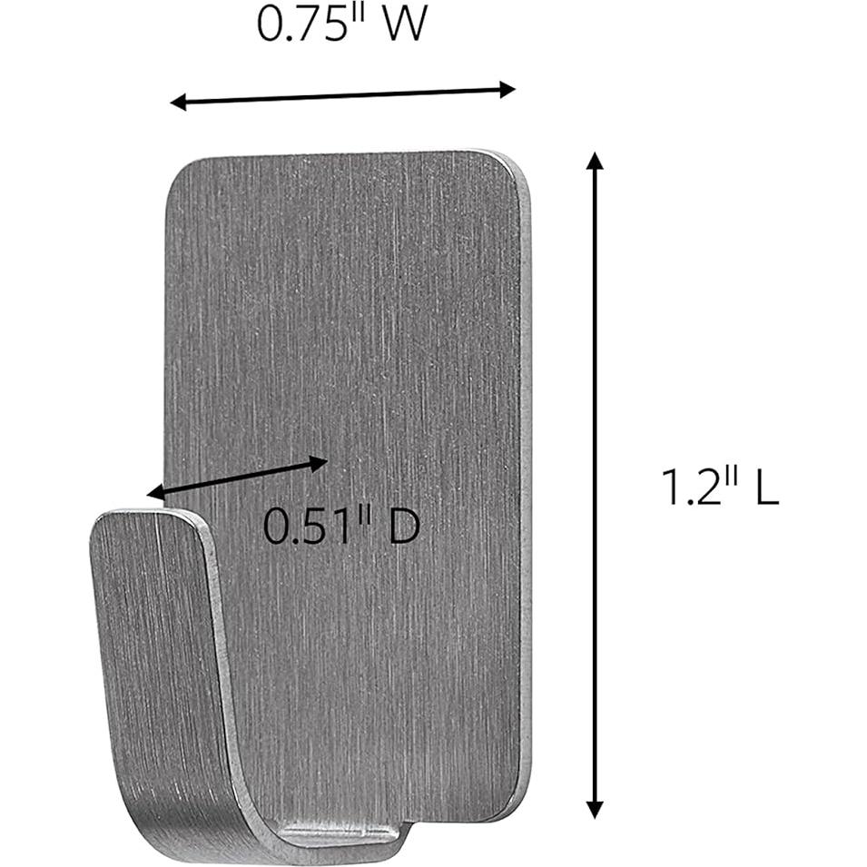 Ganchos de Metal Inoxidable Command 8 Piezas 0.23 kg