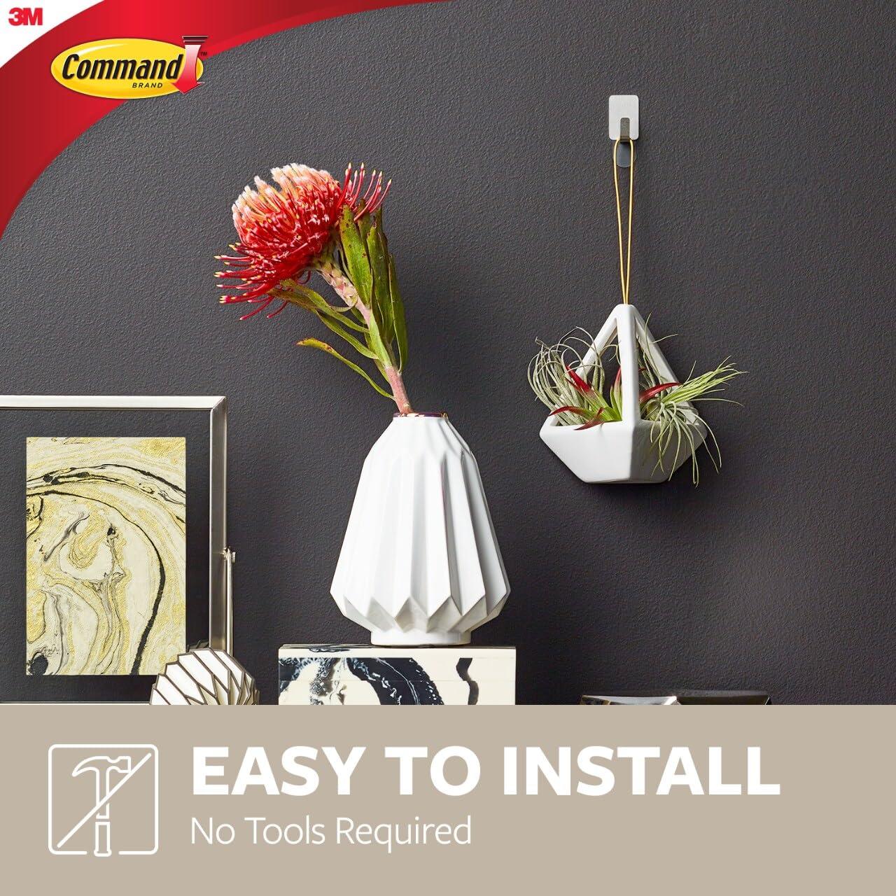 Ganchos de Metal Inoxidable Command 8 Piezas 0.23 kg