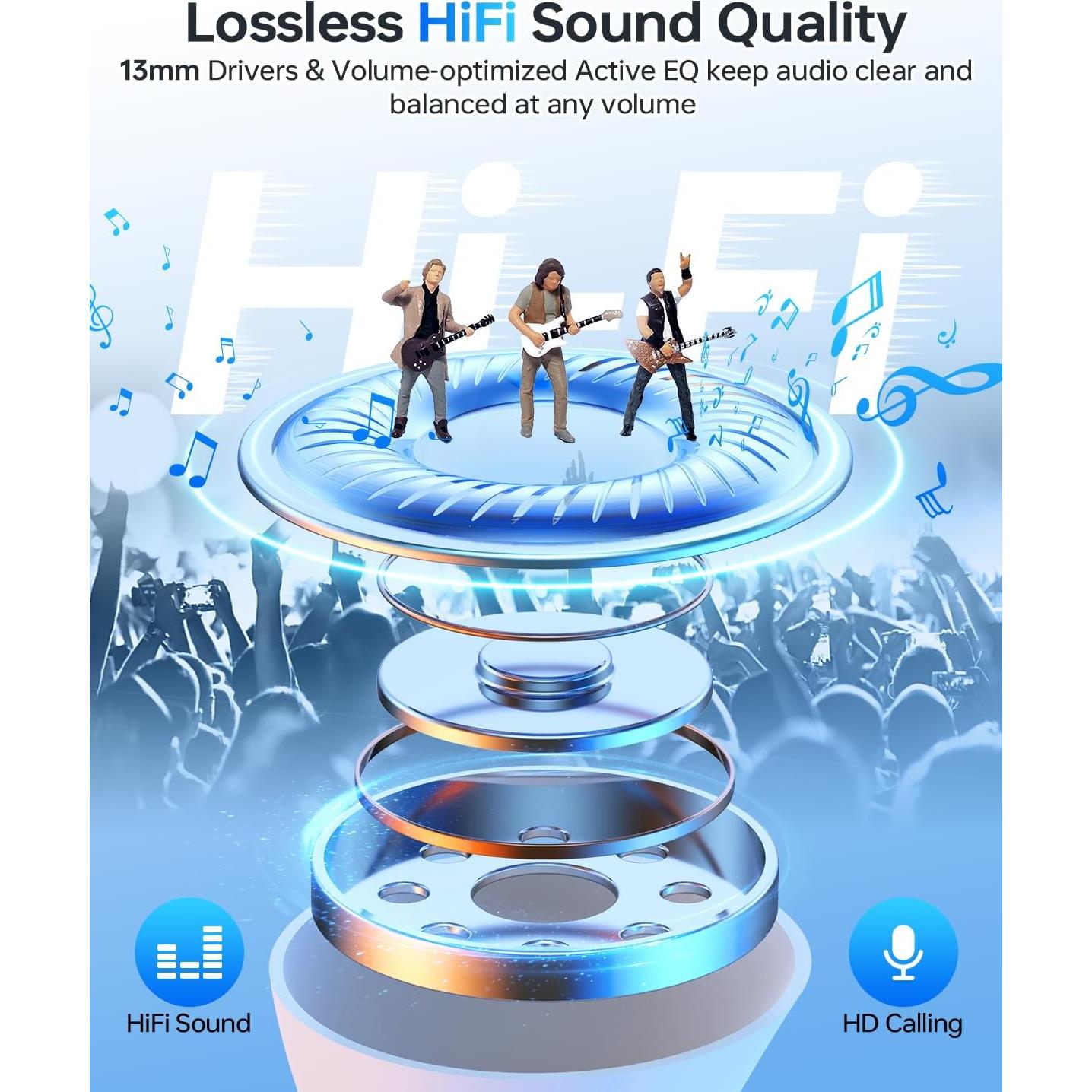 Auriculares Inalámbricos KTGEE T08 Bluetooth 5.3 IPX7 40 Horas