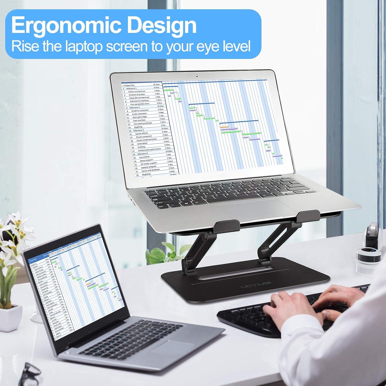 Soporte Ajustable para Laptop Urmust X1 Negro 10-17"