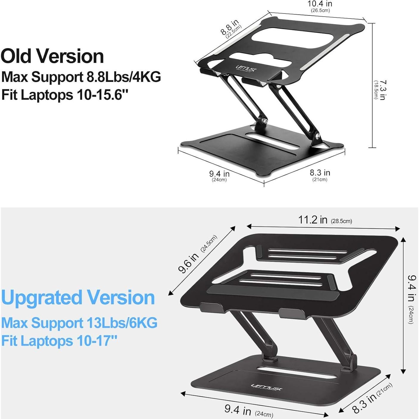Soporte Ajustable para Laptop Urmust X1 Negro 10-17"