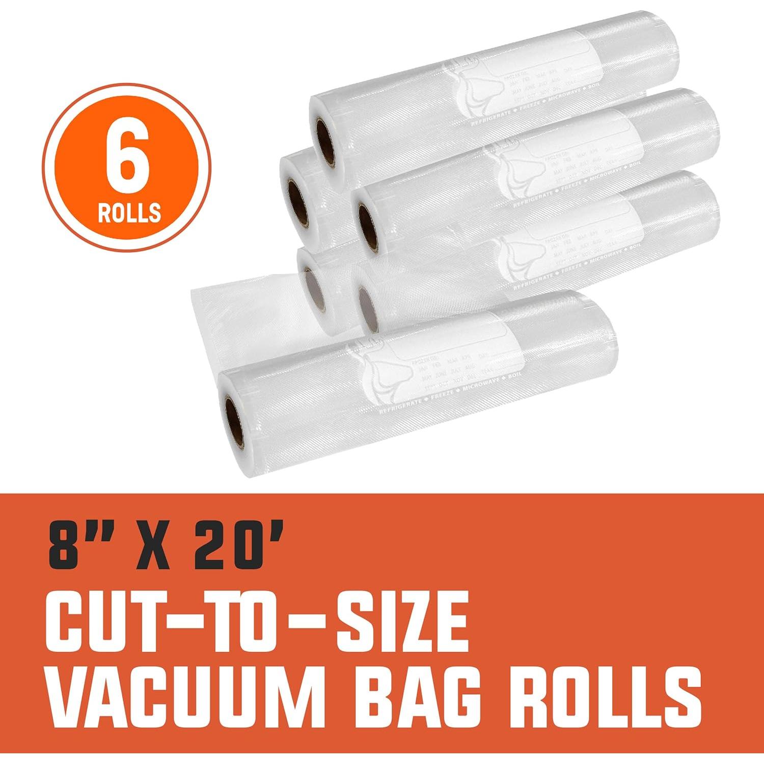 Rollos de Bolsa de Vacío PrimalTek 20m - 6 Unidades, BPA Free