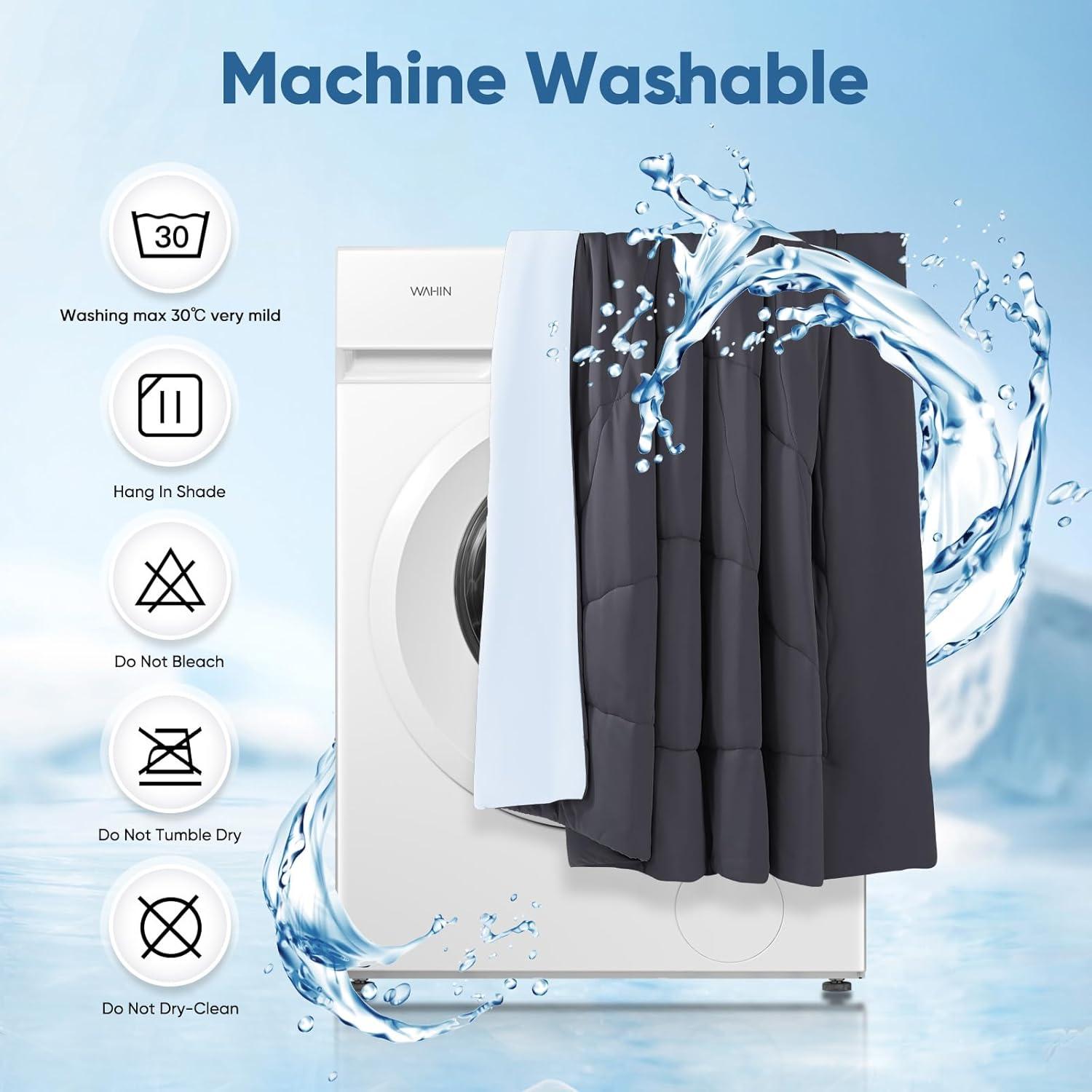 Edredón Refrigerante Elegear Individual 150x200 cm Negro/Gris