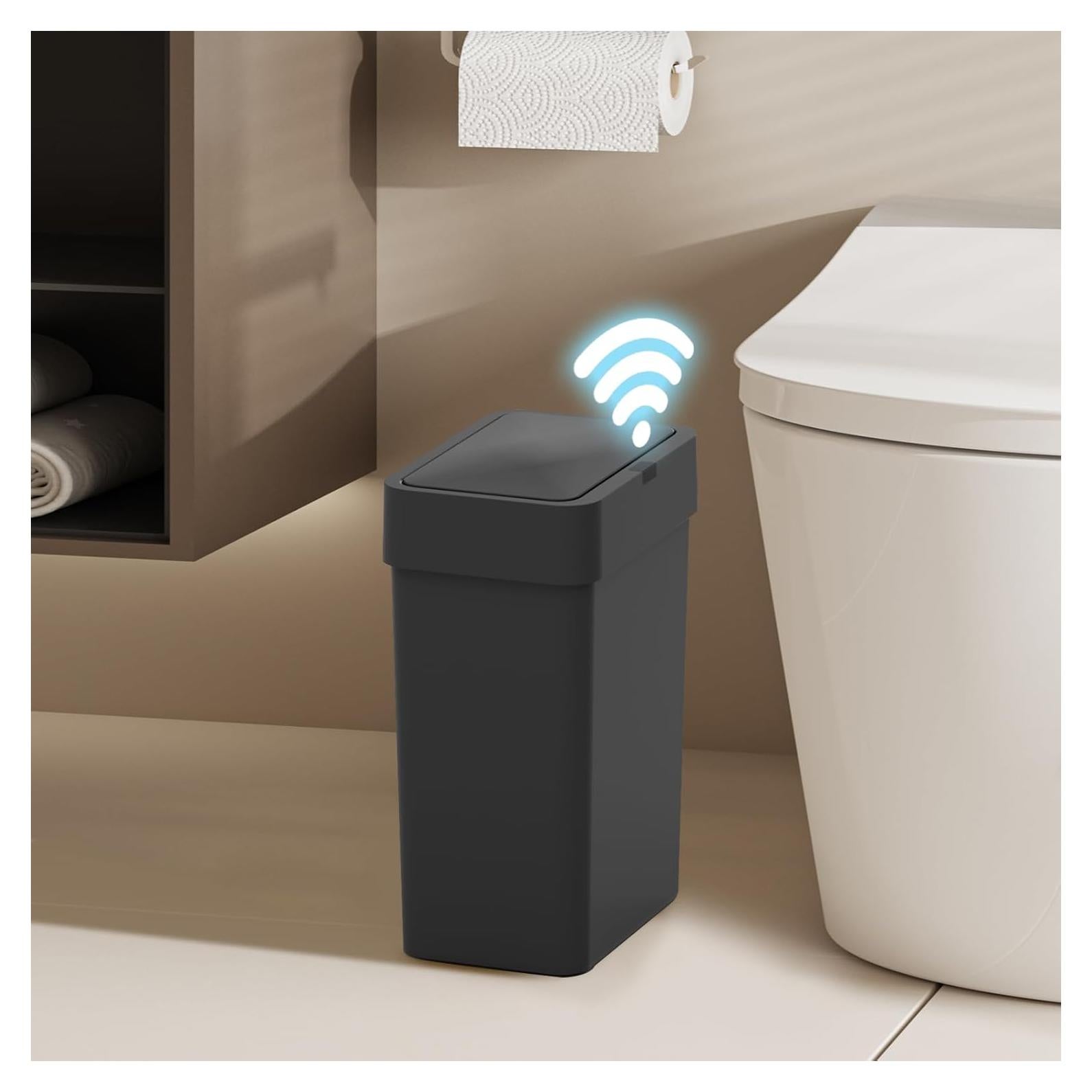 Basurero Inteligente ELPHECO 9.5L con Sensor de Movimiento Negro