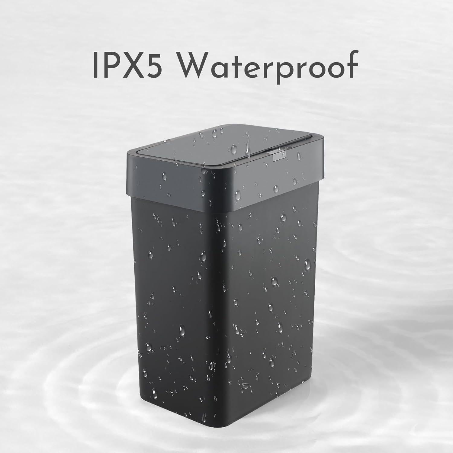 Basurero Inteligente ELPHECO 9.5L con Sensor de Movimiento Negro