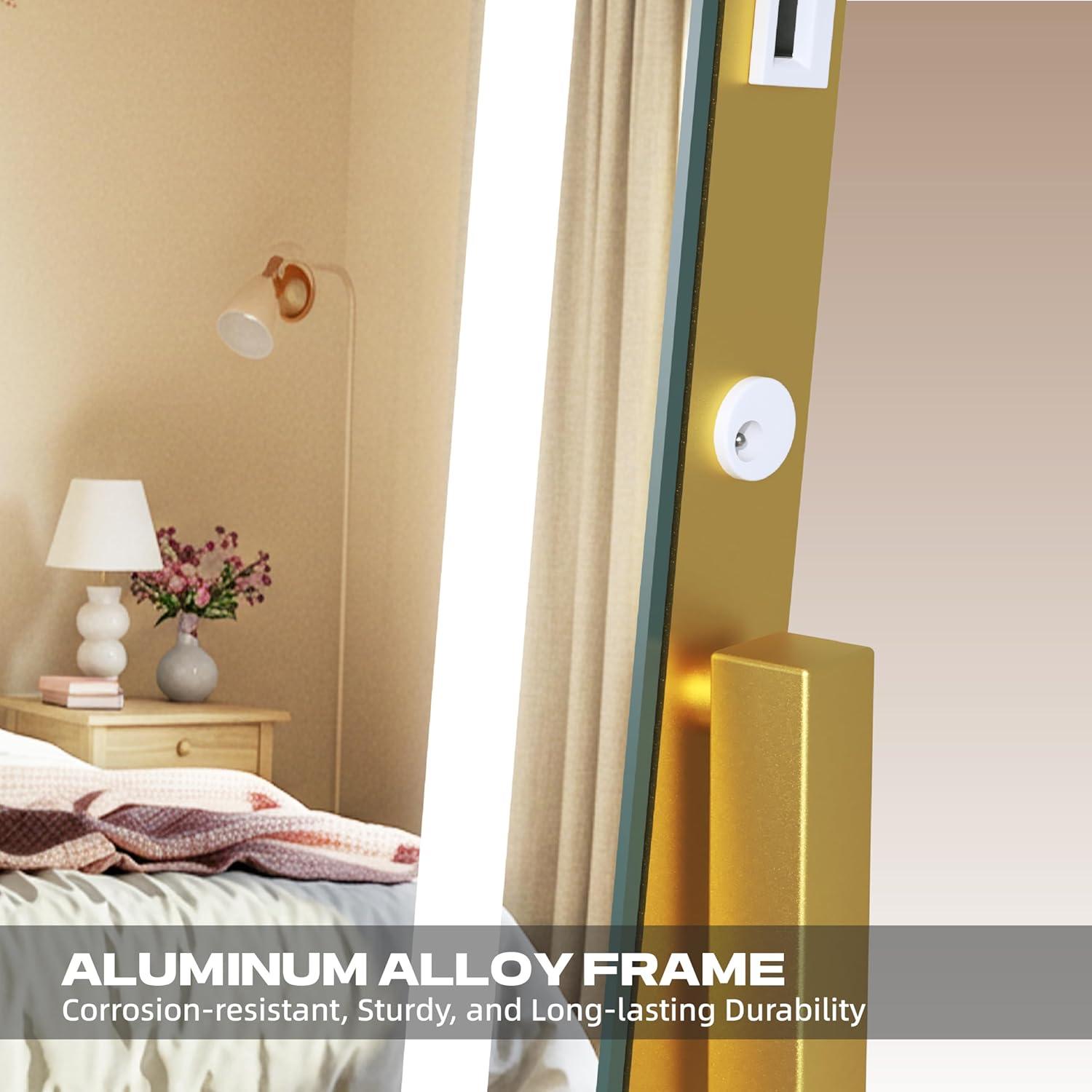 Espejo de Tocador LED Hasipu 43x56 cm con Luz Ajustable