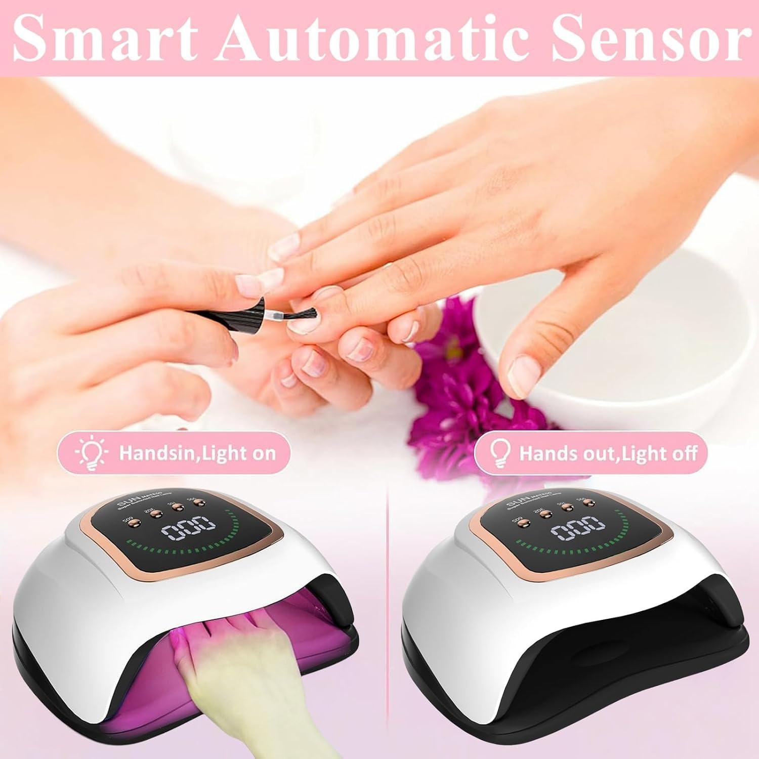 Lámpara UV LED 300W BEENLE para Uñas de Gel con Sensor