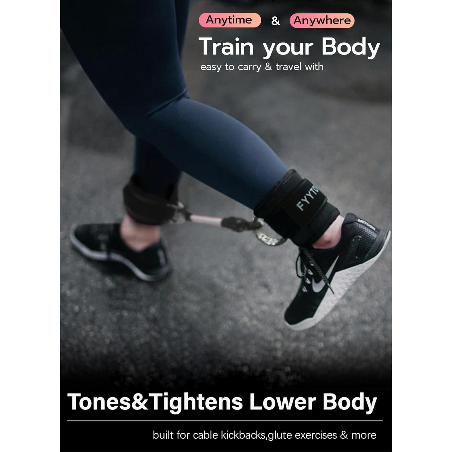 Bandas de Resistencia para Tobillos FYYTONE - Ejercicio Glúteos