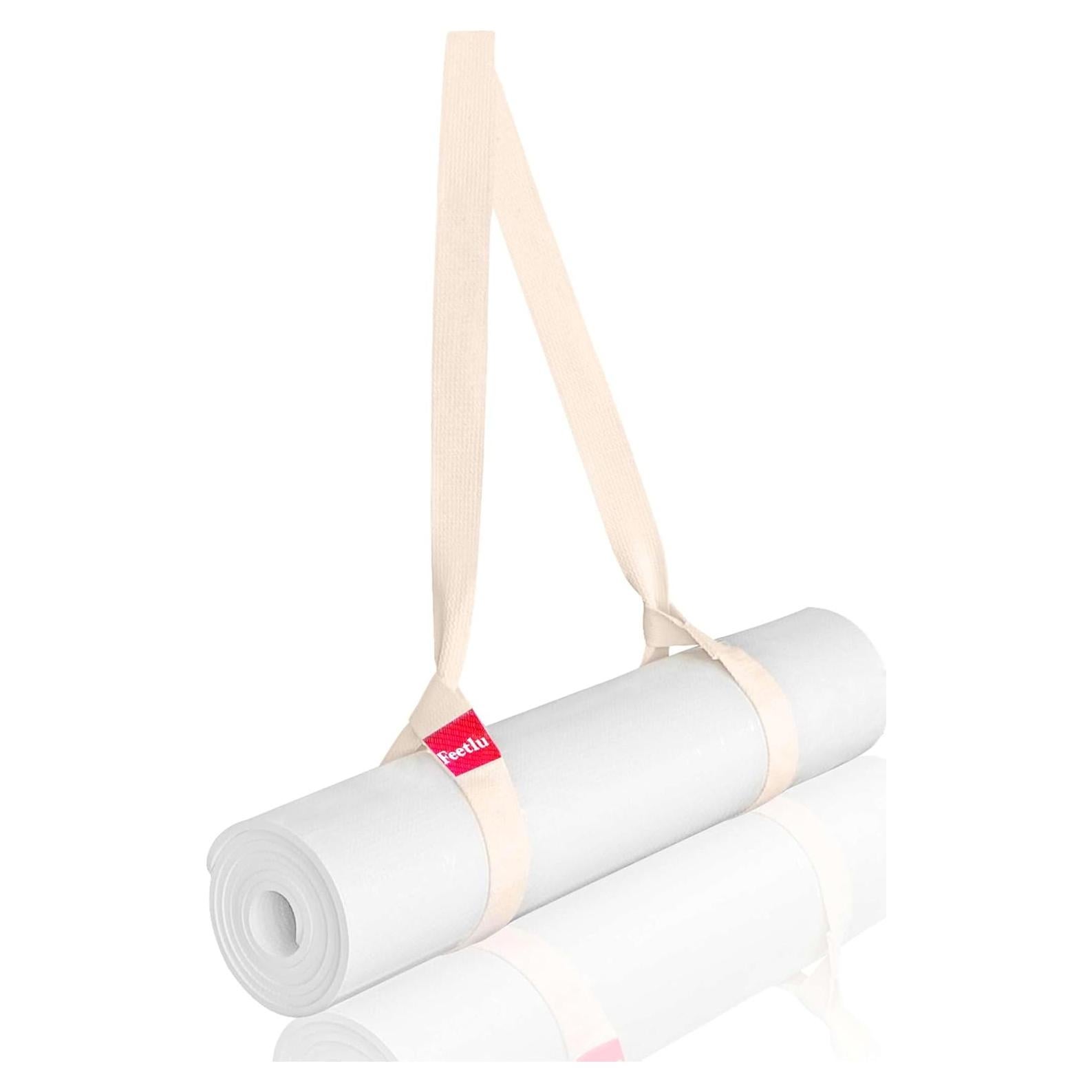 Correa de Yoga Feetlu 2 en 1 Ajustable Algodón Beige