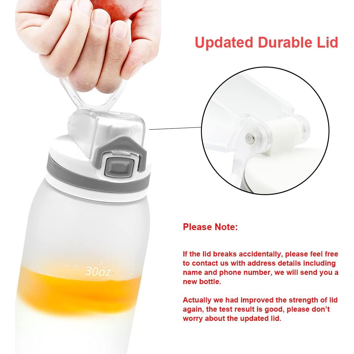 Botella de Agua Teentumn 30oz Tritan Libre BPA a Prueba de Fugas