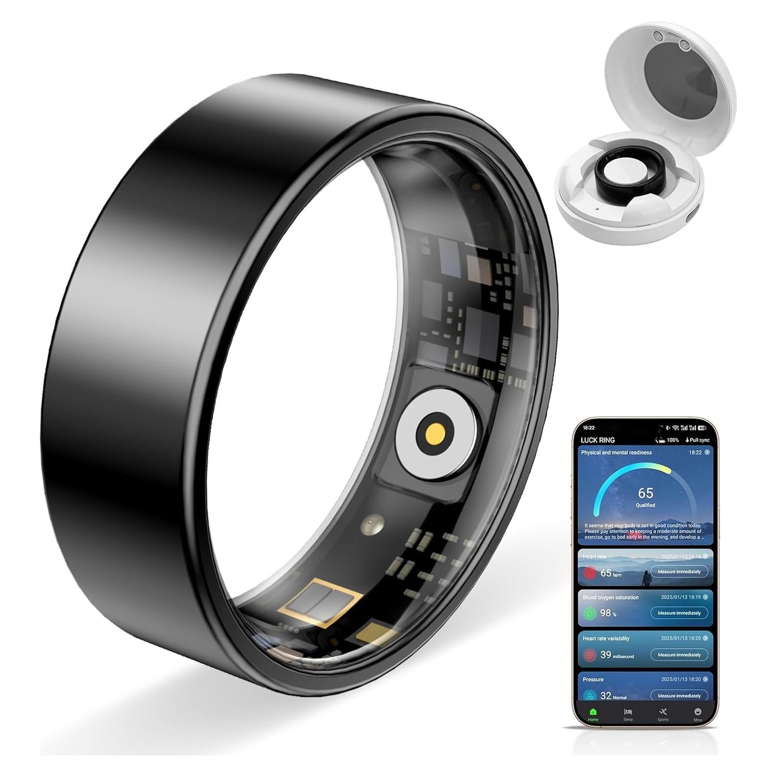 Anillo Inteligente Koepovk BJ02 Negro 7 - Monitor de Salud