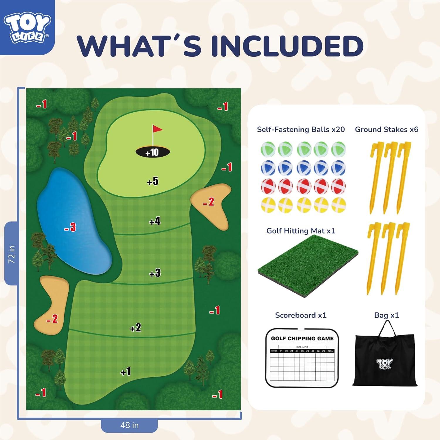 Alfombra de Golf Chipping TOY Life 182x152 cm con Pelotas