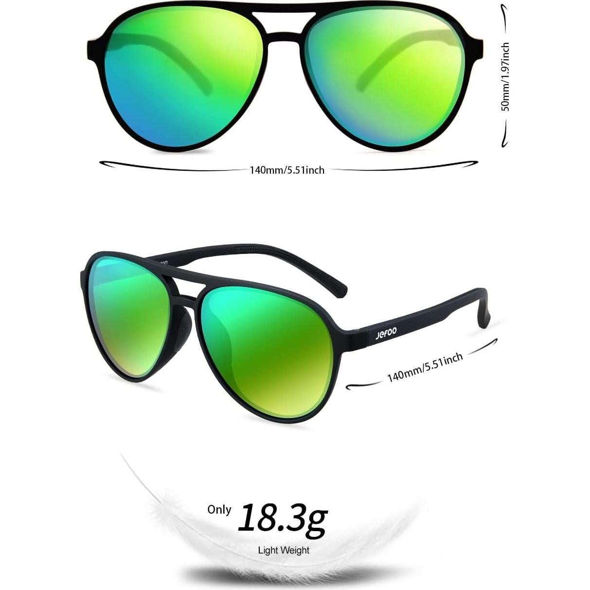 Gafas de sol polarizadas Jefoo Jf119 unisex UV400 retro