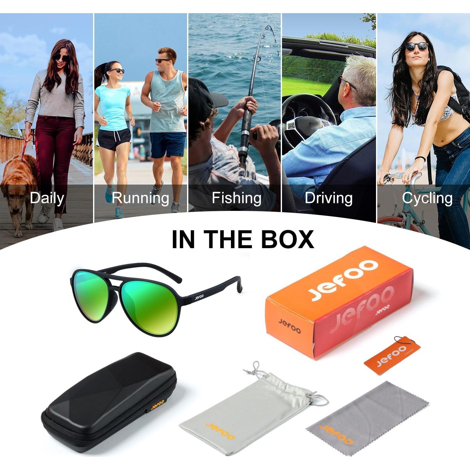 Gafas de sol polarizadas Jefoo Jf119 unisex UV400 retro