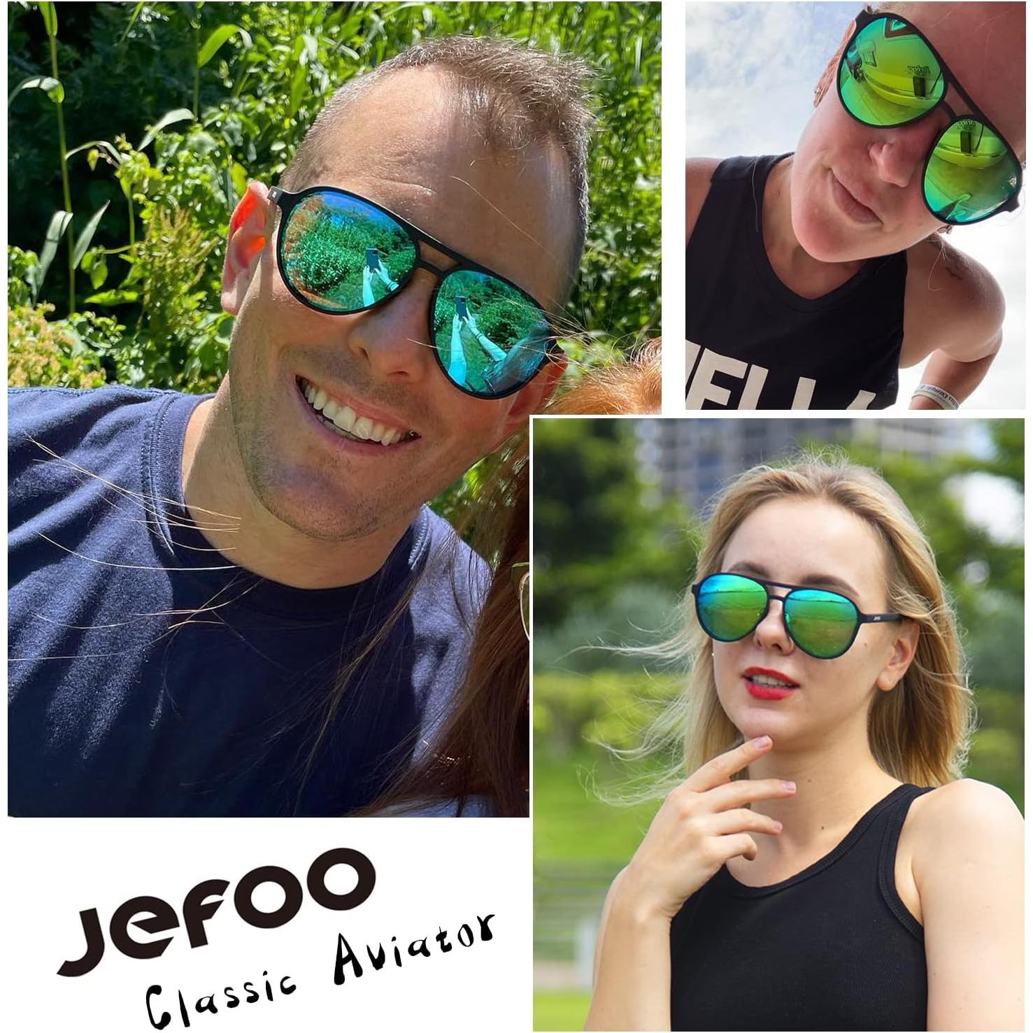 Gafas de sol polarizadas Jefoo Jf119 unisex UV400 retro
