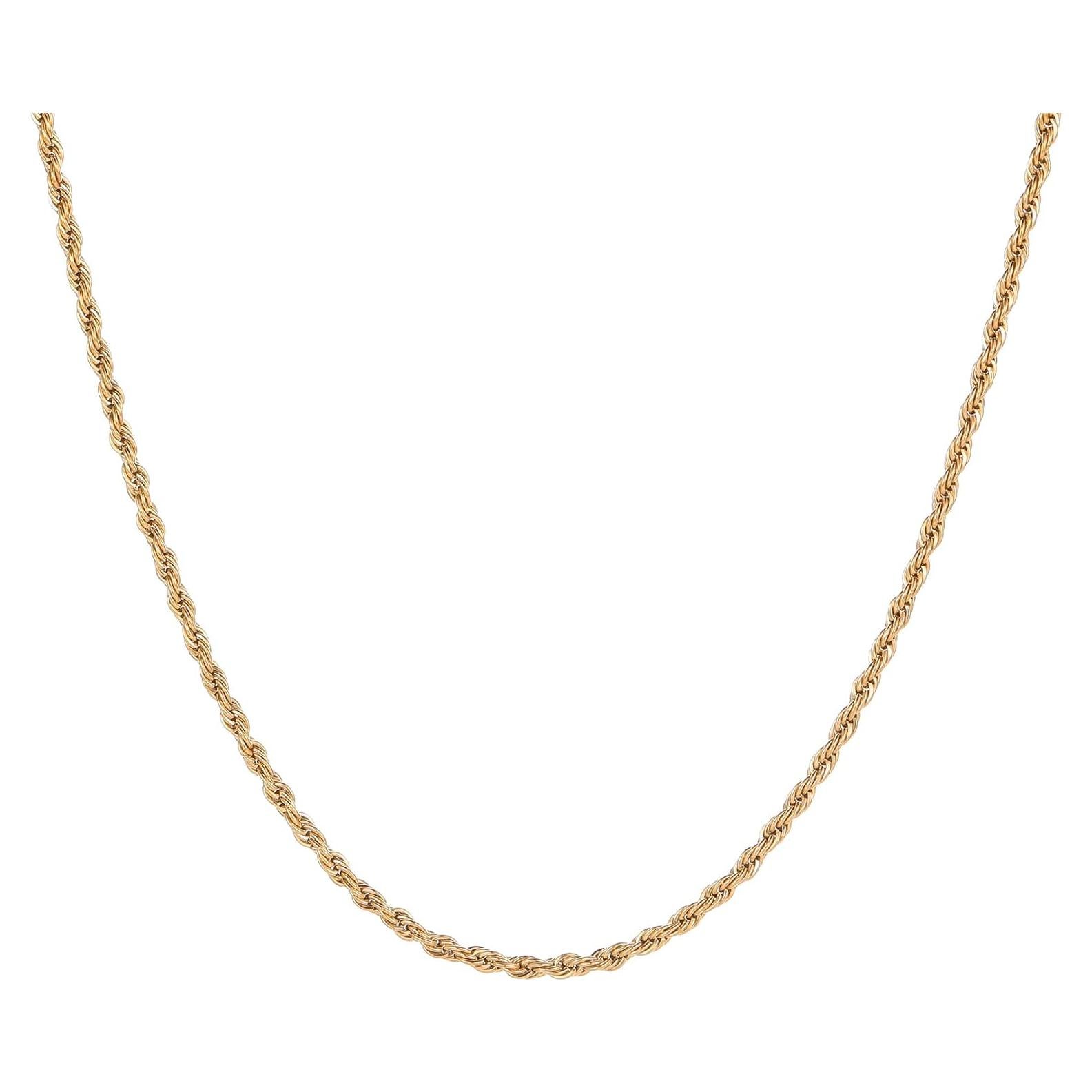 Collar de Cadena de Oro 18K para Mujeres 40.64 cm Dainty