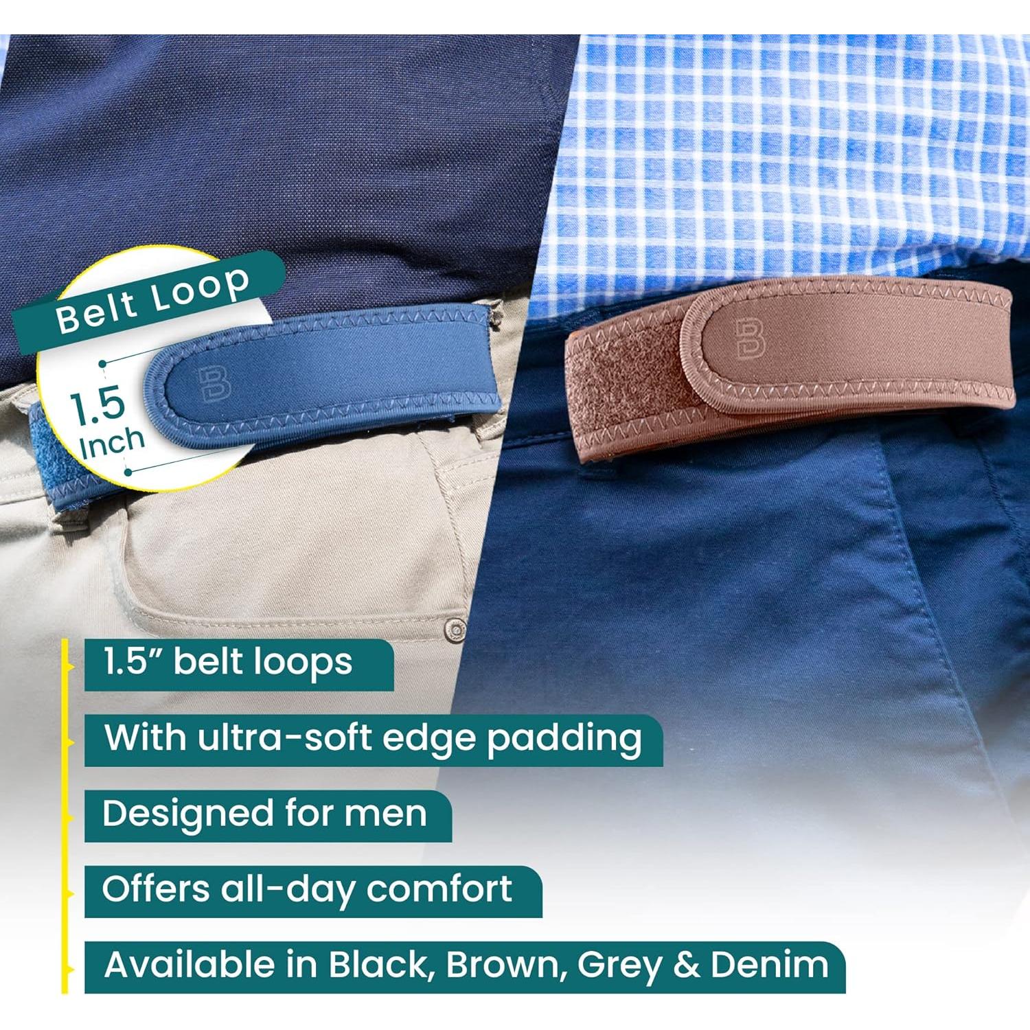 Cinturón Elástico Sin Hebilla BeltBro Pro para Hombres 1.5"