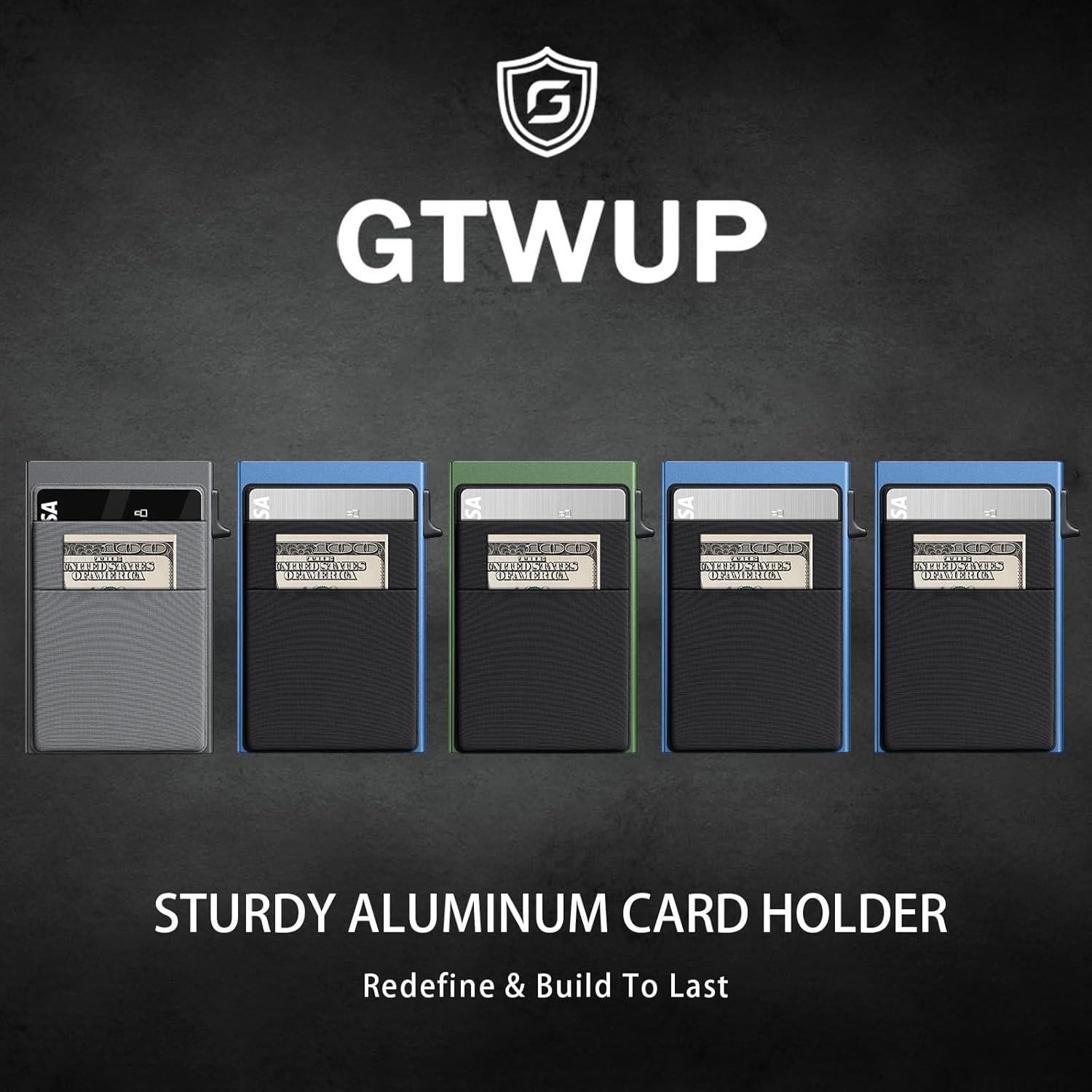 Billetera Minimalista GTWUP para Hombres con Bloqueo RFID - Negra