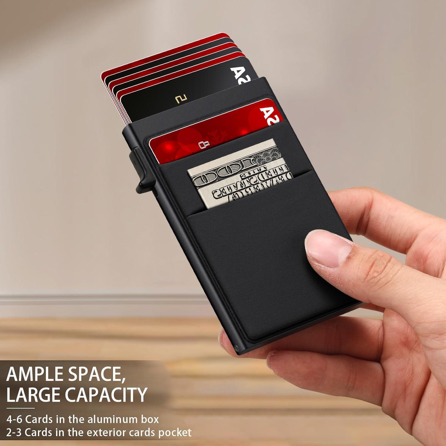 Billetera Minimalista GTWUP para Hombres con Bloqueo RFID - Negra