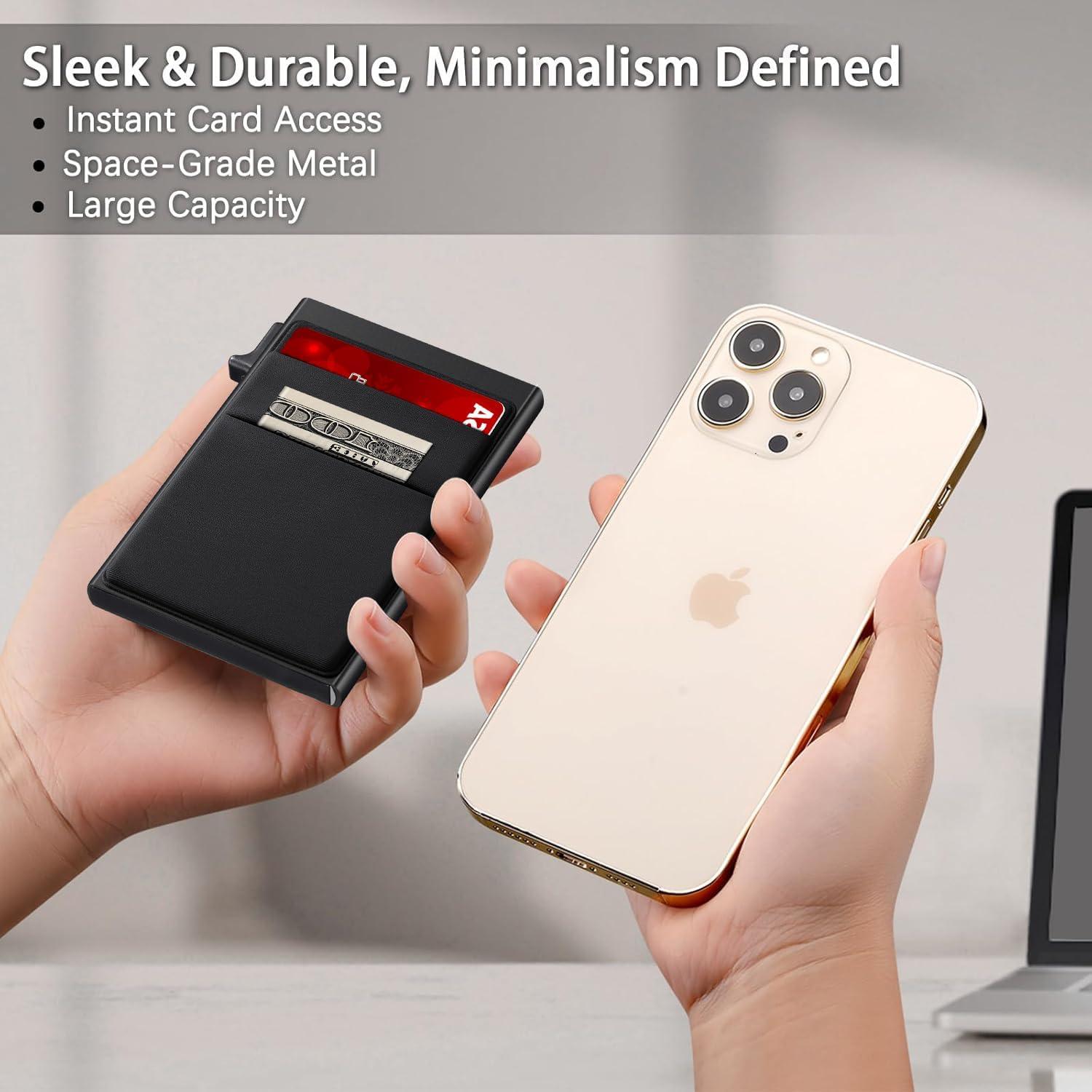 Billetera Minimalista GTWUP para Hombres con Bloqueo RFID - Negra