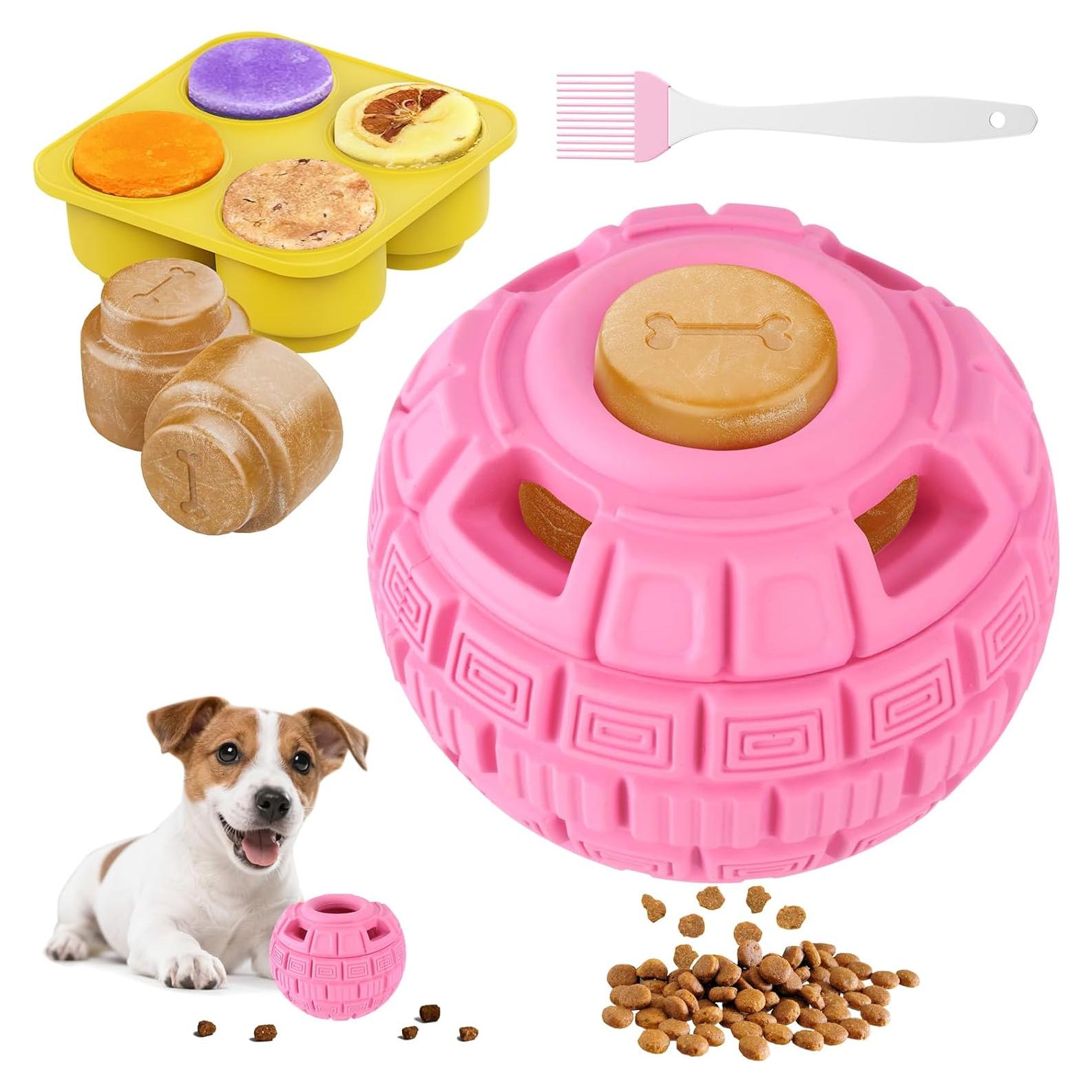 Bola de Golosinas Congeladas YEENER para Perros - Rosa
