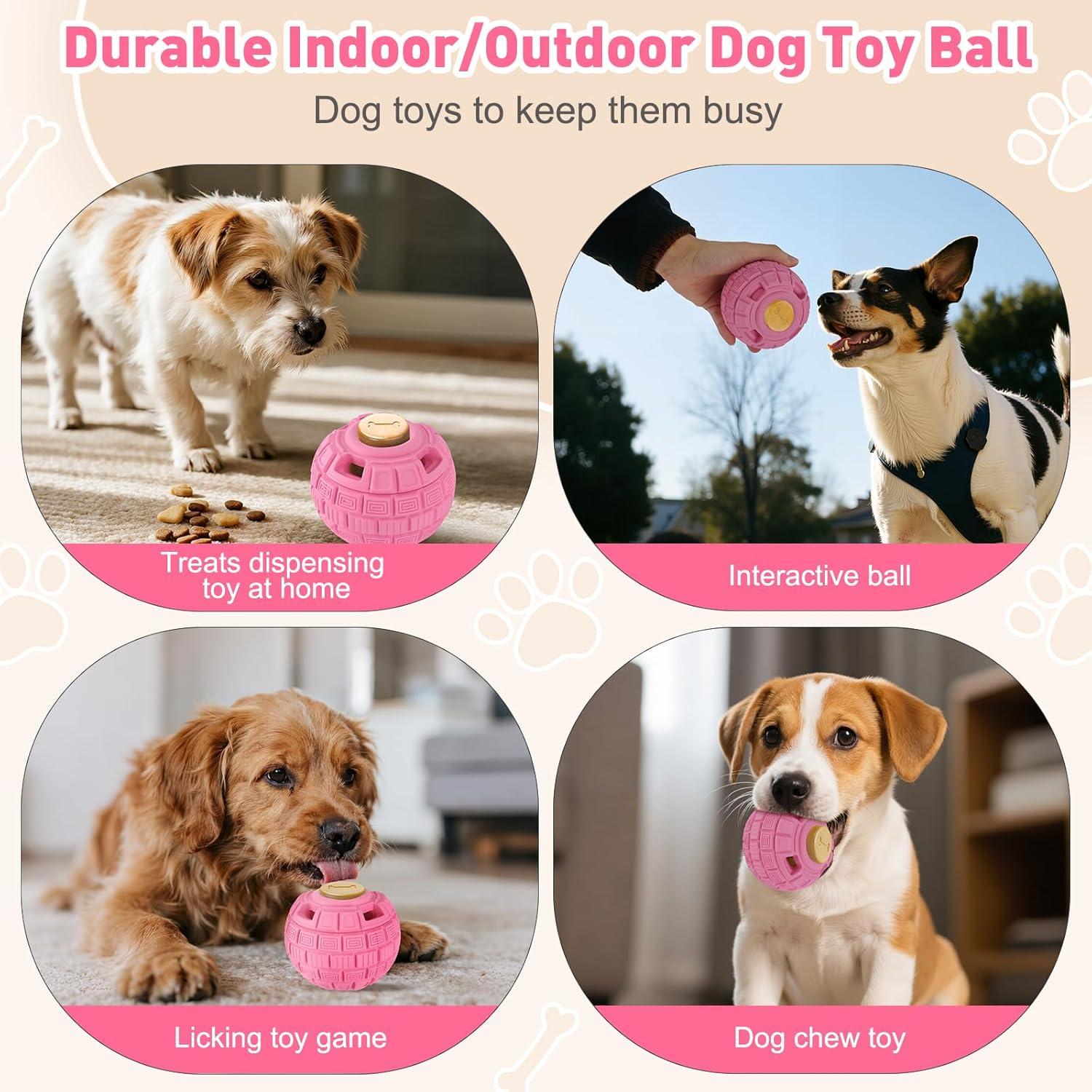 Bola de Golosinas Congeladas YEENER para Perros - Rosa