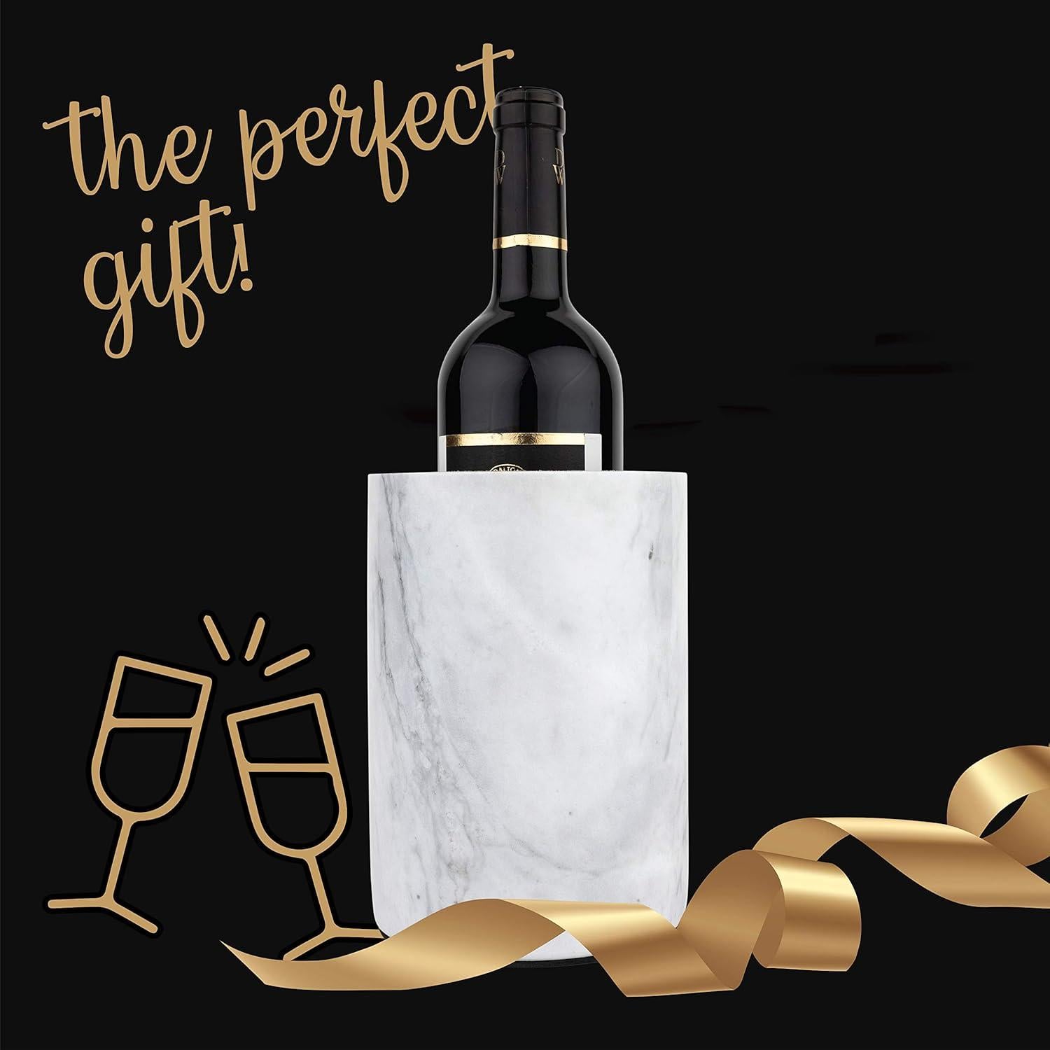 Cubo Enfriador de Vino Homeries de Mármol - 2.79 kg - 12.7x17.8 cm