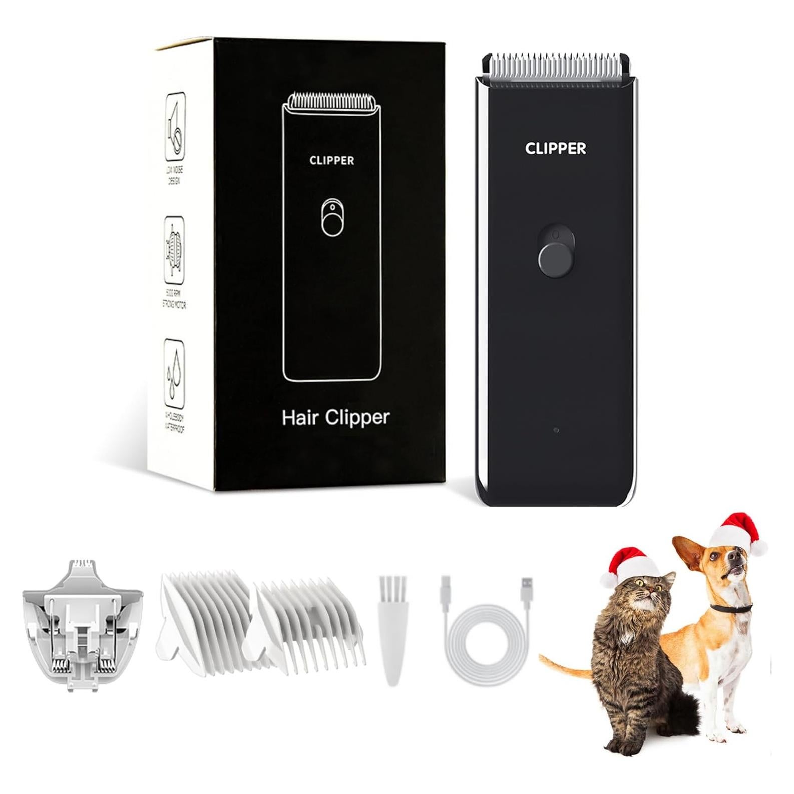 Cortapelos Profesional para Mascotas Founouly MAP005 - Impermeable, Inalámbrico, Recargable, Cuchillas de Cerámica