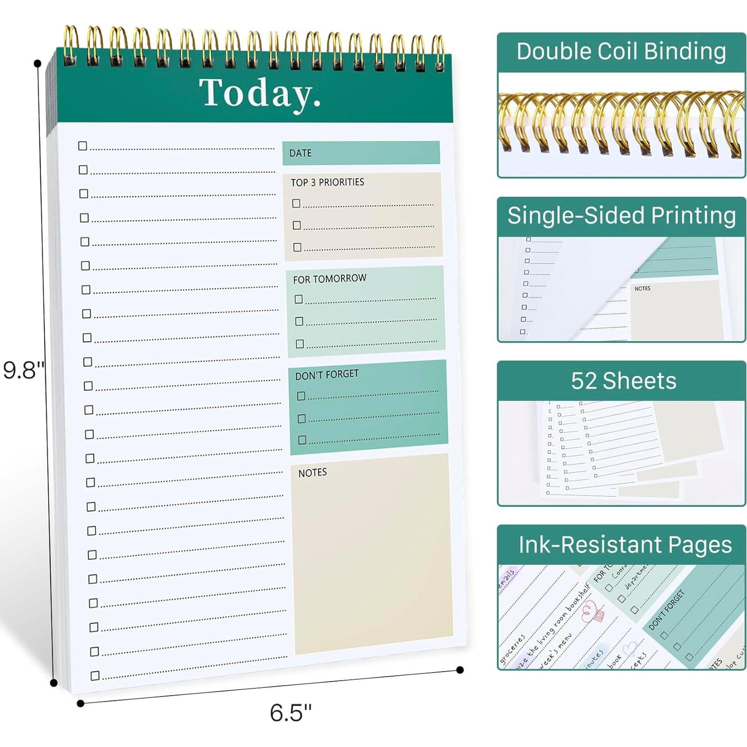 Bloc de Notas de Tareas CICPAP Verde 52 Hojas 16.5x24.9cm