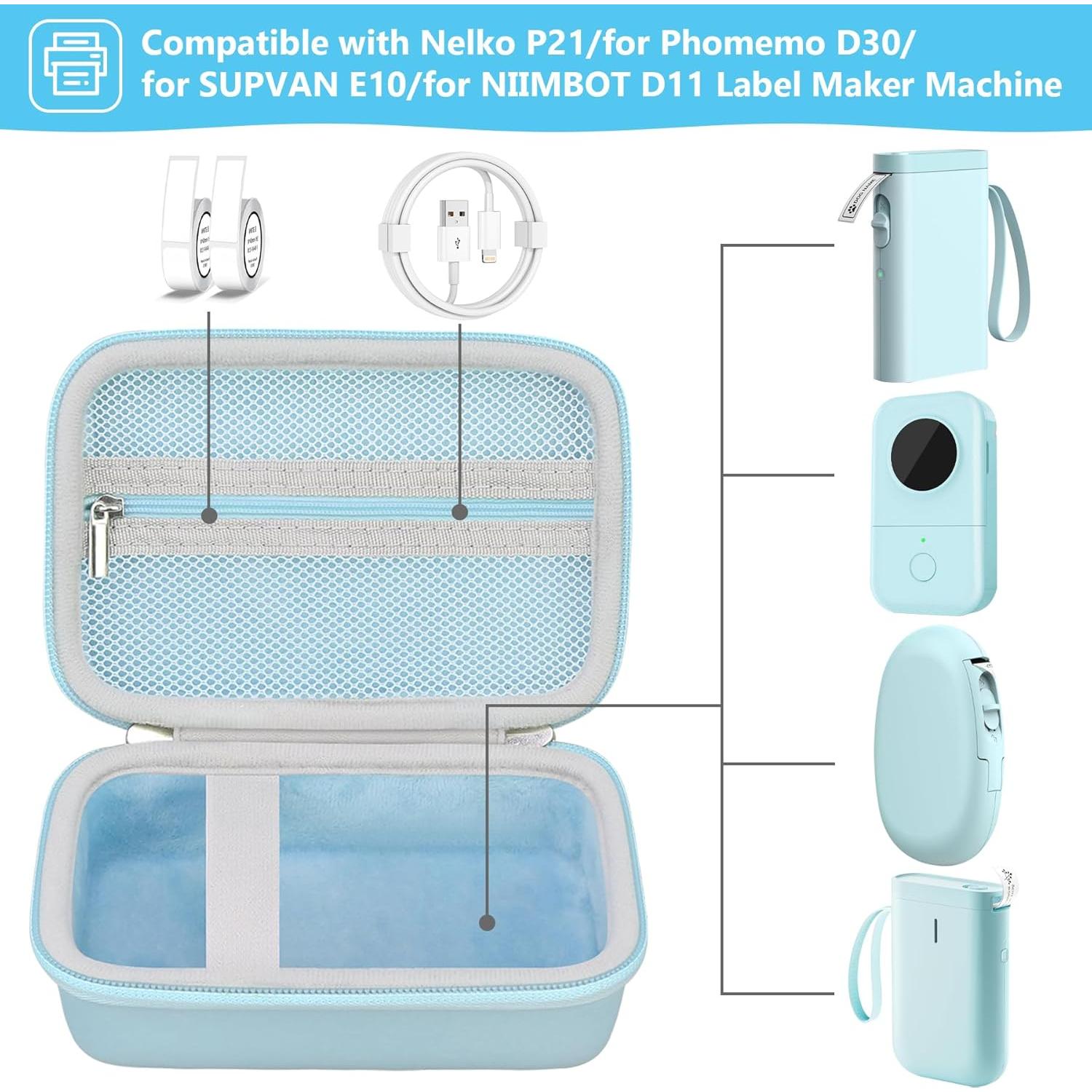 Funda Dura Supmay para Máquina de Etiquetas Nelko P21 Azul