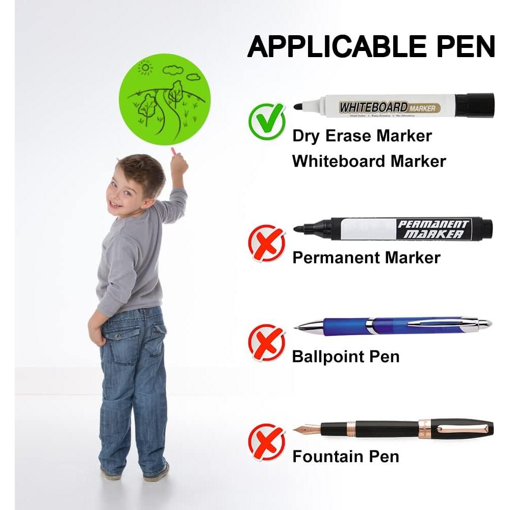 Puntos de Borrado en Seco Kalkehay Verde 12 Piezas 30cm