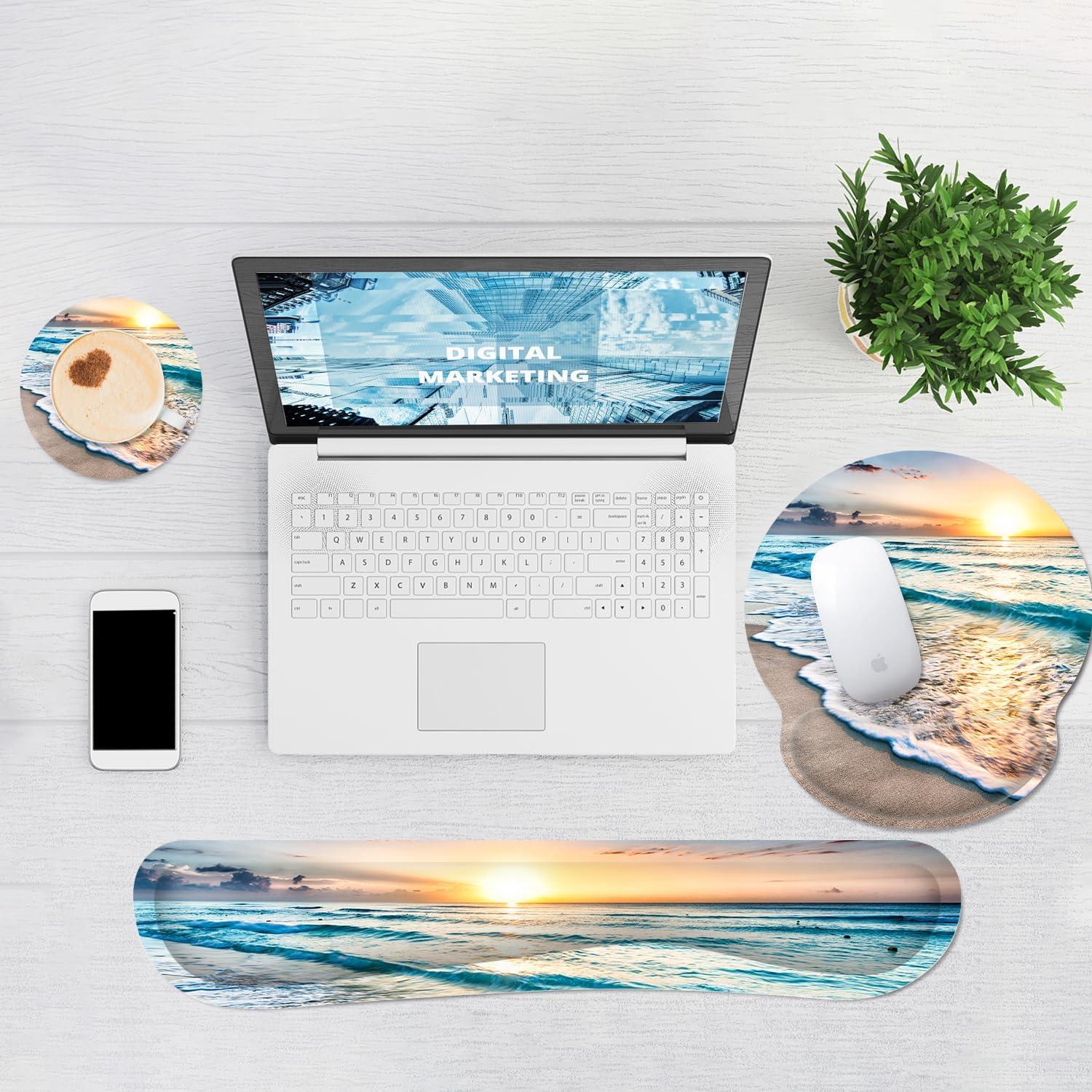 Alfombrilla Ergonómica G JGOO con Reposamuñecas y Antideslizante