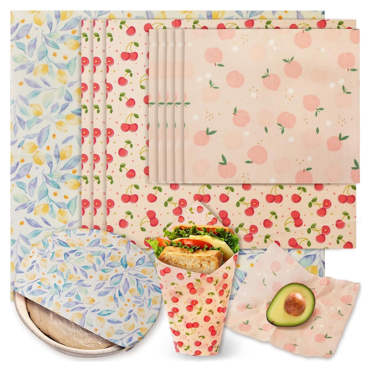 Envolturas de Cera de Abeja Lyvhoris - 9 Piezas Reutilizables