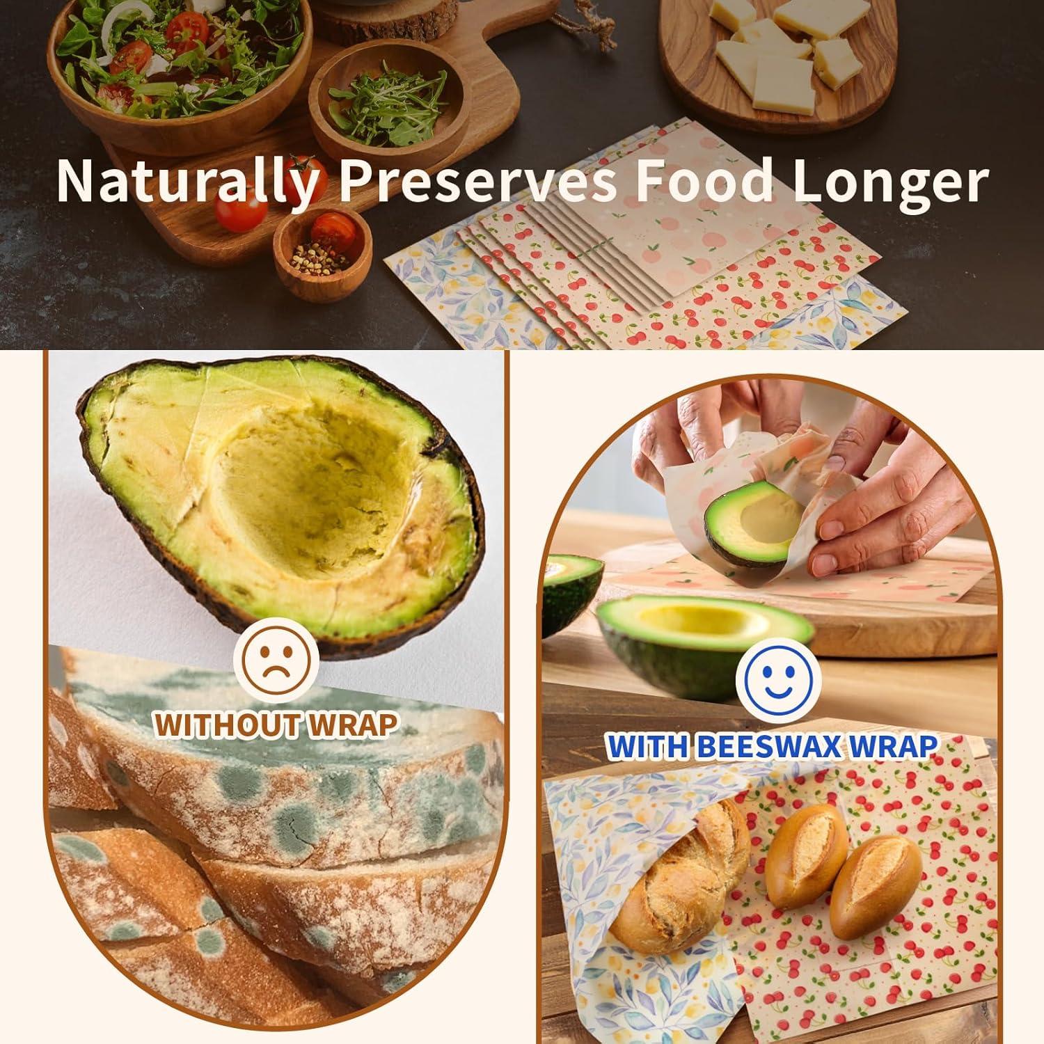 Envolturas de Cera de Abeja Lyvhoris - 9 Piezas Reutilizables