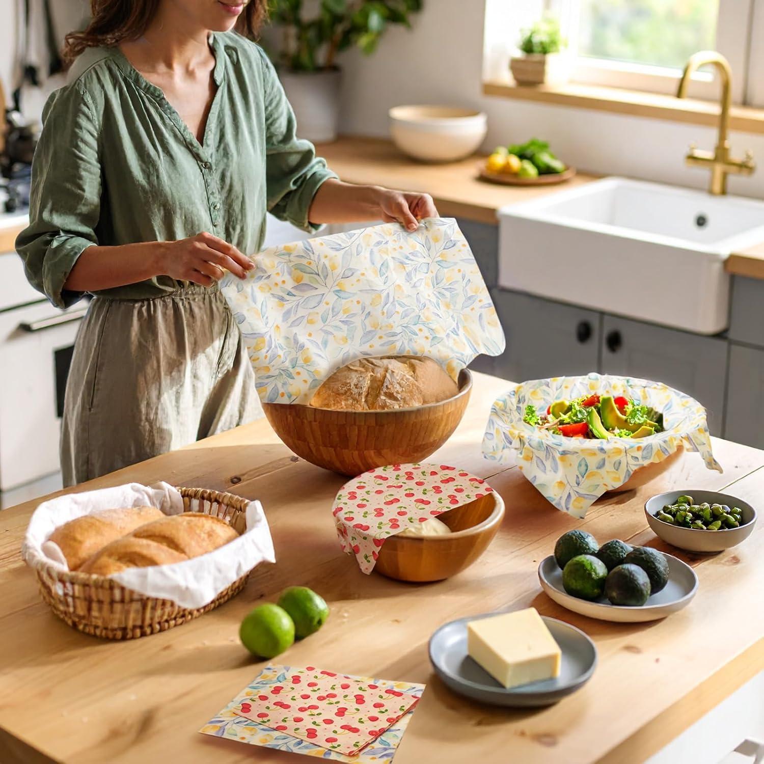 Envolturas de Cera de Abeja Lyvhoris - 9 Piezas Reutilizables