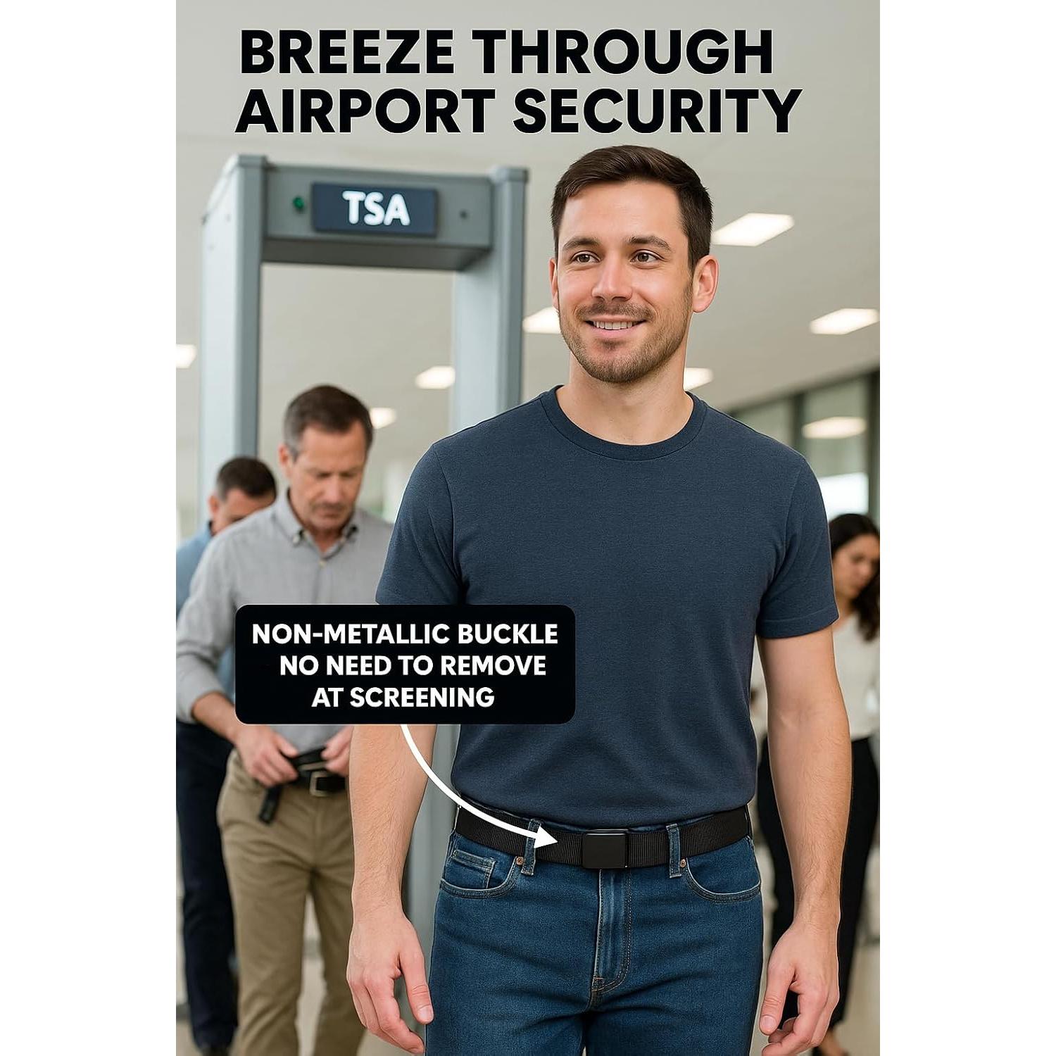 Cinturón de Dinero de Seguridad Cashsafe Mediano Negro