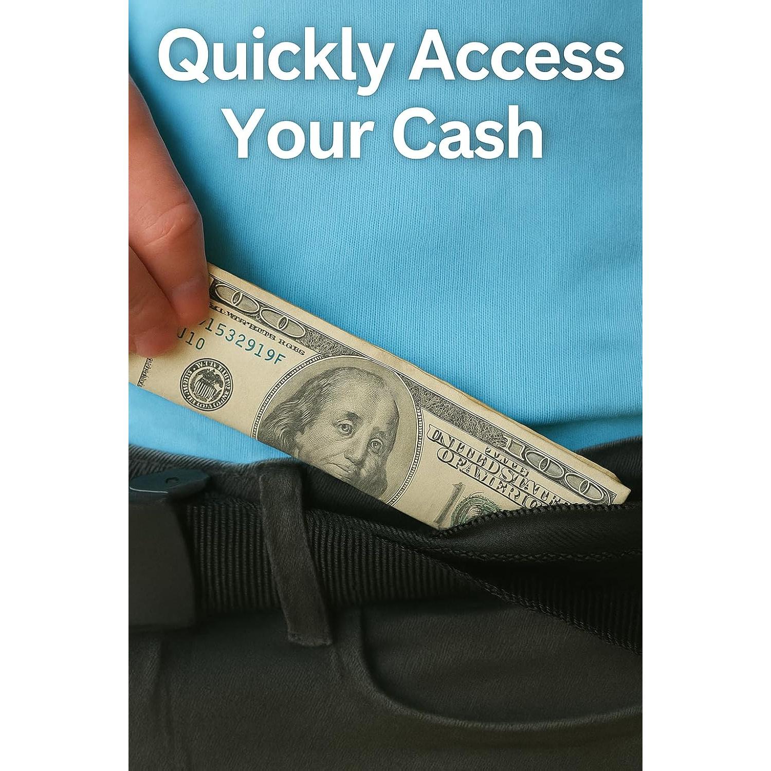 Cinturón de Dinero de Seguridad Cashsafe Mediano Negro